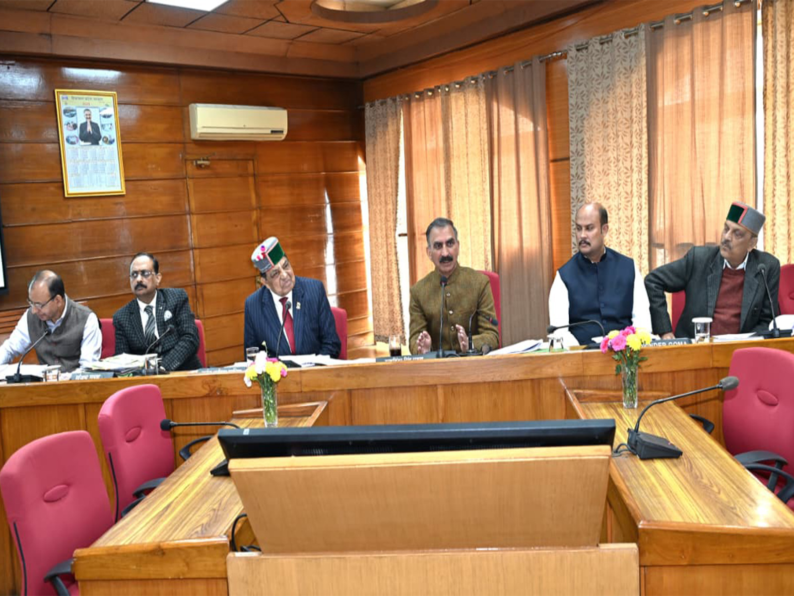 Himachal CM Sukhvinder Sukhu in the meeting (Photo/ANI) Himachal CM Sukhvinder Sukhu in the meeting (Photo/ANI)