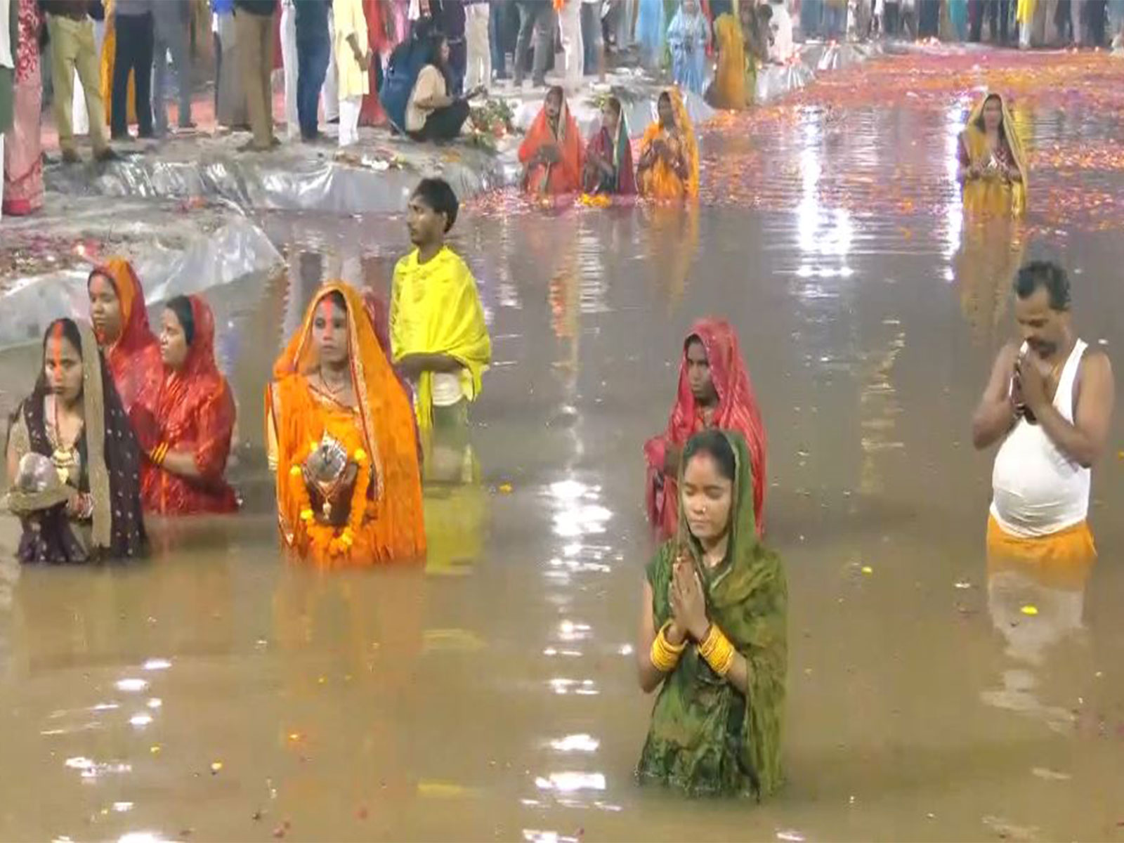 Devotees offer  Devotees offer