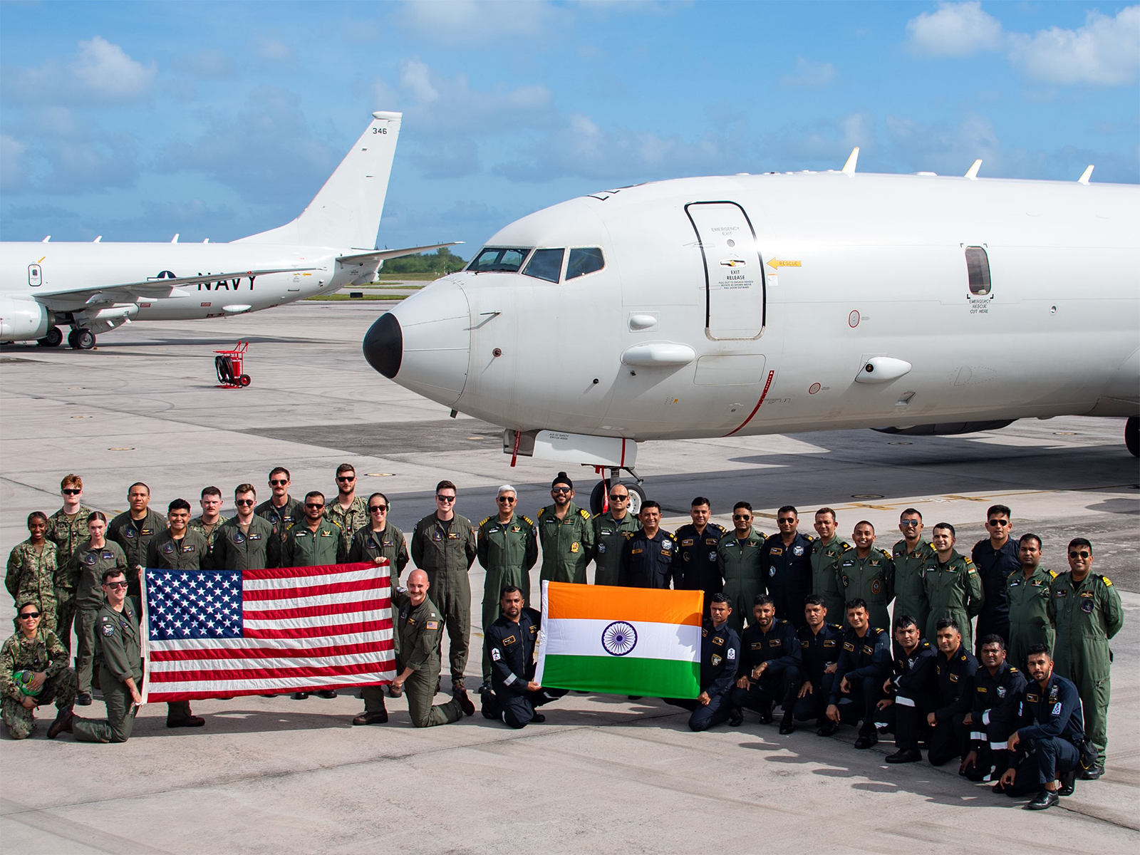 India-US Navies hold combine P-8 training near Diego Garcia (Photo/ X@US7thFleet) India-US Navies hold combine P-8 training near Diego Garcia (Photo/ X@US7thFleet)