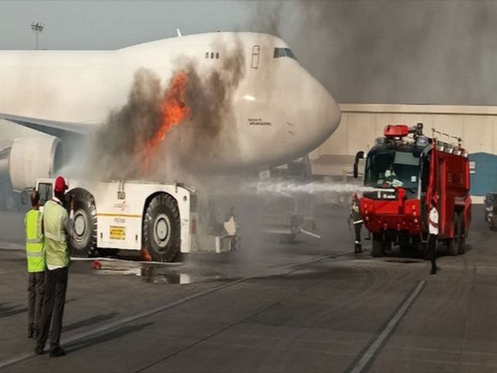 An Airport Rescue and Fire Fighting (ARFF) service vehicle during dousing operations in 2022. (File Photo/ANI) An Airport Rescue and Fire Fighting (ARFF) service vehicle during dousing operations in 2022. (File Photo/ANI)