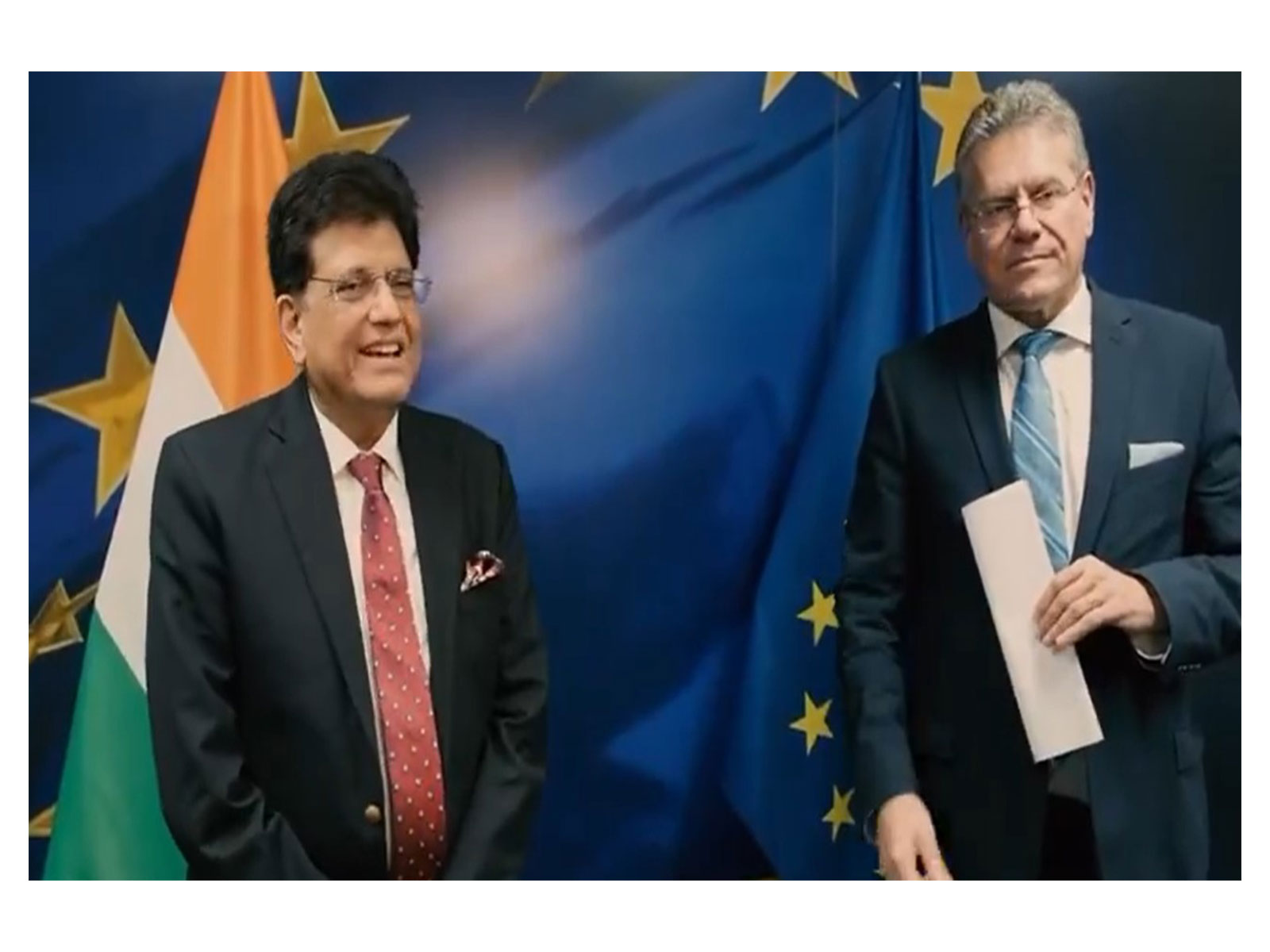 Union Commerce Minister Piyush Goyal met EU Commissioner Maros Sefcovic (Photo- X@piyushgoyal) Union Commerce Minister Piyush Goyal met EU Commissioner Maros Sefcovic (Photo- X@piyushgoyal)