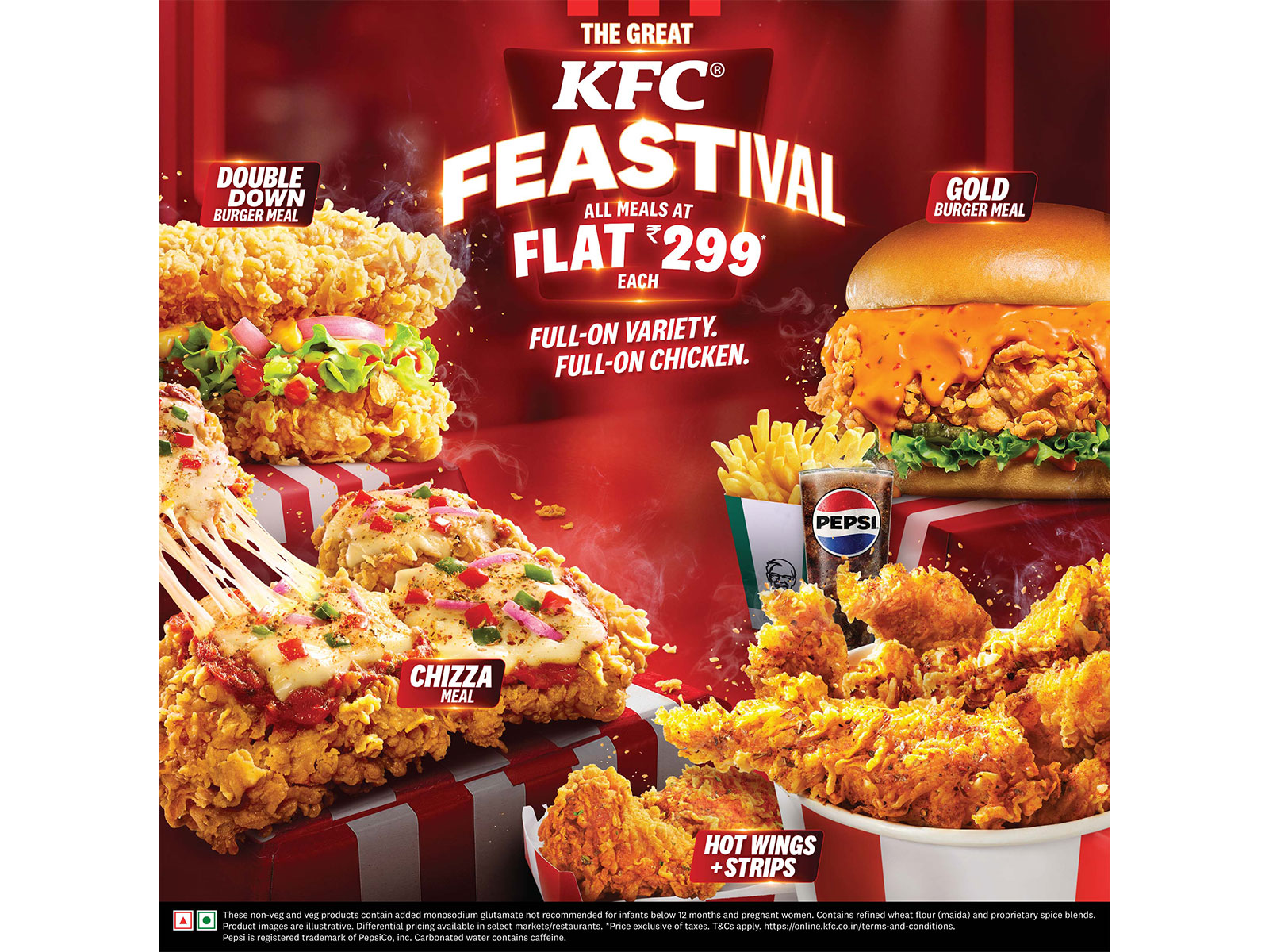 The Great KFC Feastival menu The Great KFC Feastival menu