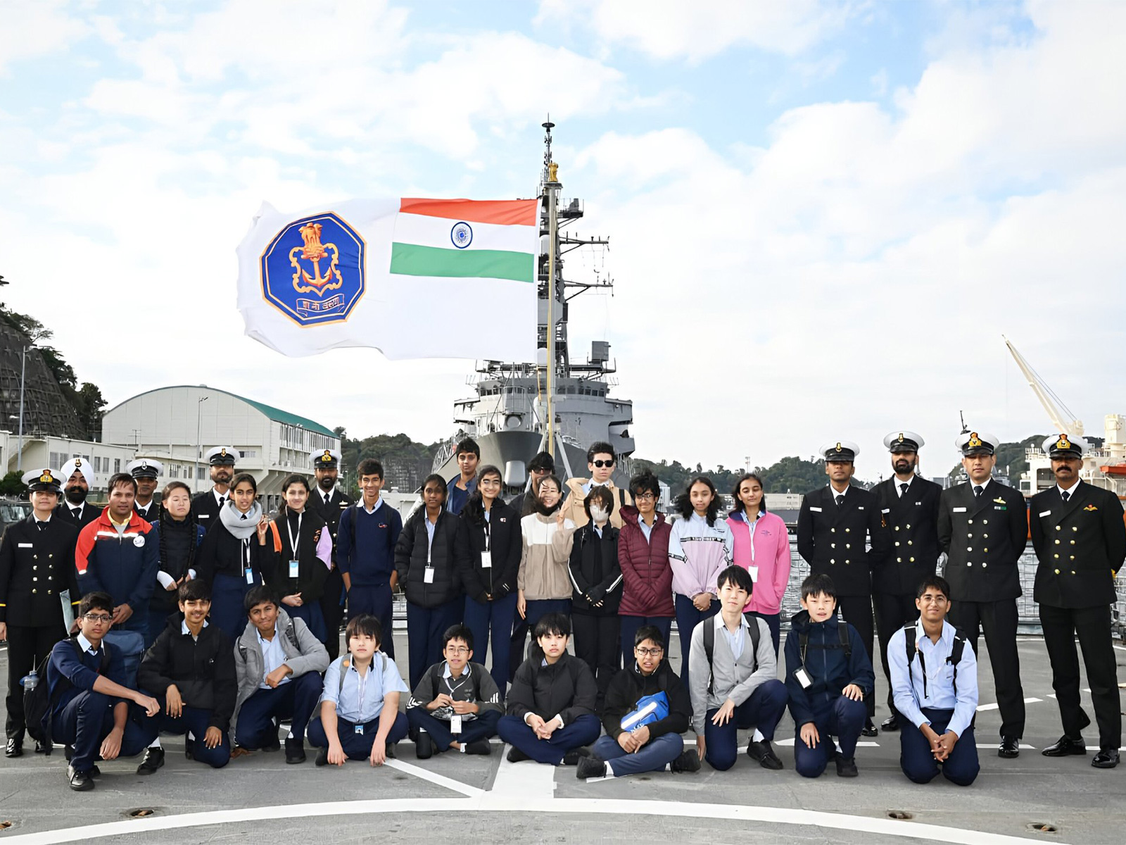 School children visiting INS Sahyadri (Photo/ X@indiannavy) School children visiting INS Sahyadri (Photo/ X@indiannavy)