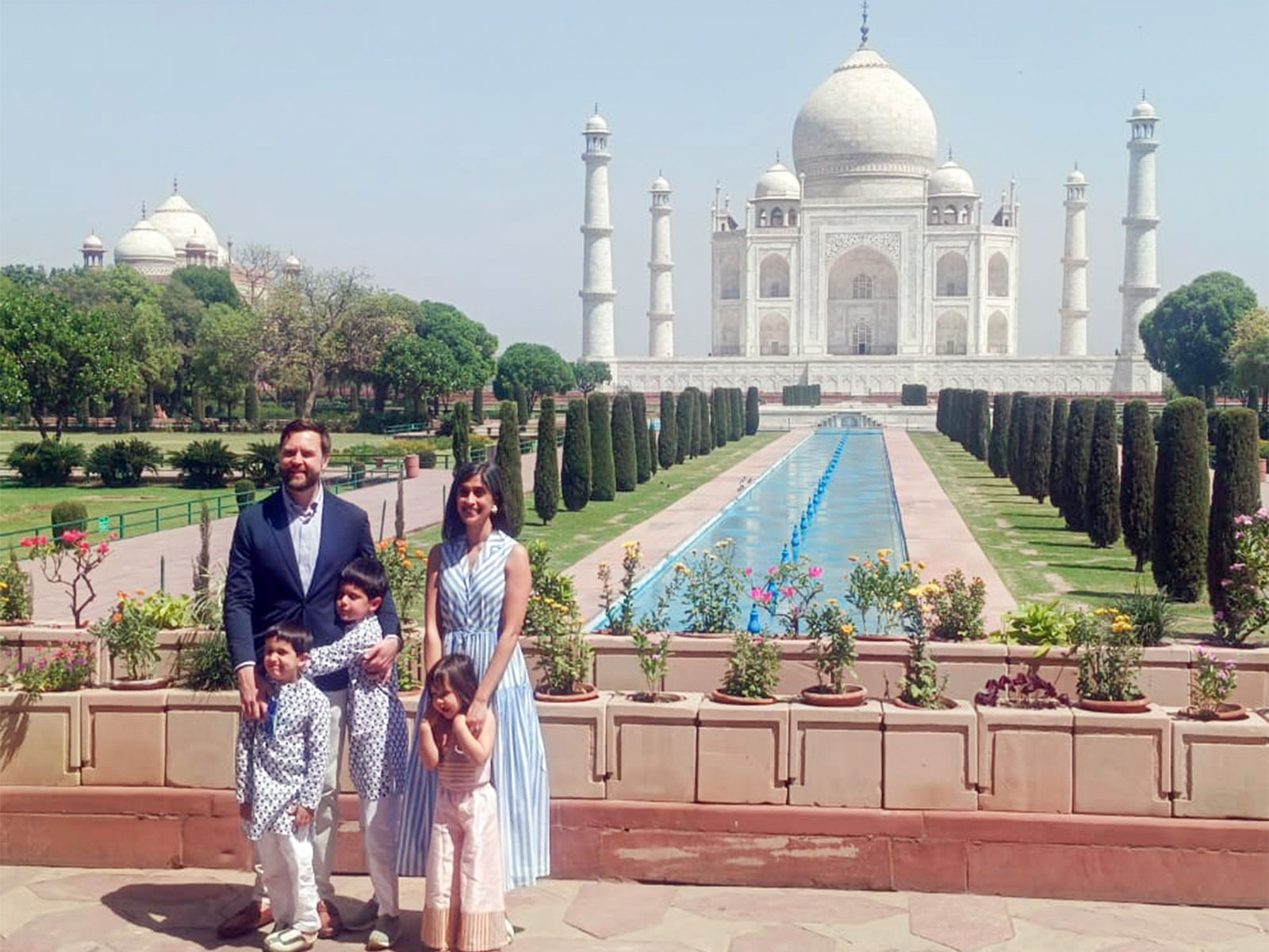 US Vice President JD Vance along with Second Lady Usha Vance and children, visits Taj Mahal (File Photo/ANI) US Vice President JD Vance along with Second Lady Usha Vance and children, visits Taj Mahal (File Photo/ANI)