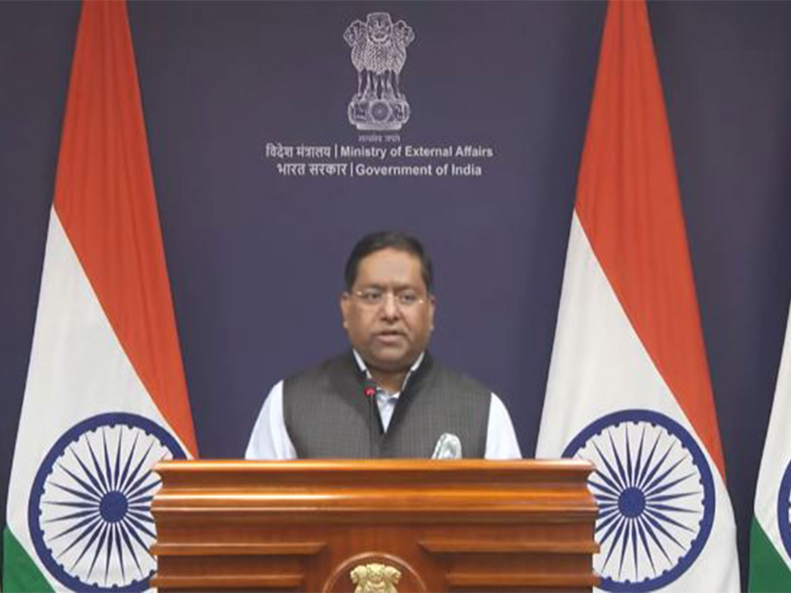 MEA Spokesperson Randhir Jaiswal (Photo/YouTube-MEA)