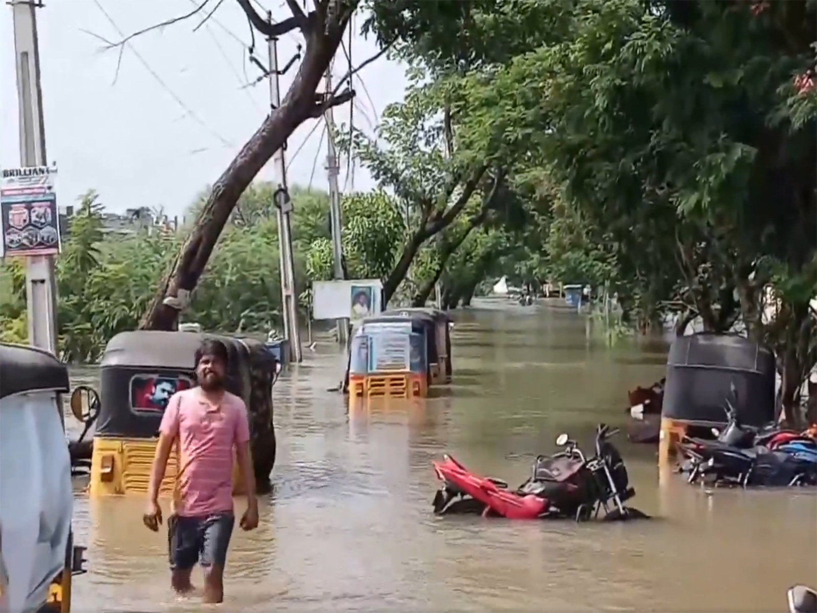 Warangal flooded after Cyclone Montha. (Photo/ANI) Warangal flooded after Cyclone Montha. (Photo/ANI)