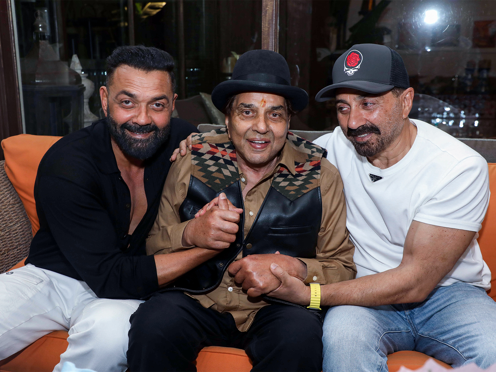 Sunny Deol, Bobby Deol hail Dharmendra in 'Ikkis' trailer (File photo: ANI) Sunny Deol, Bobby Deol hail Dharmendra in 'Ikkis' trailer (File photo: ANI)