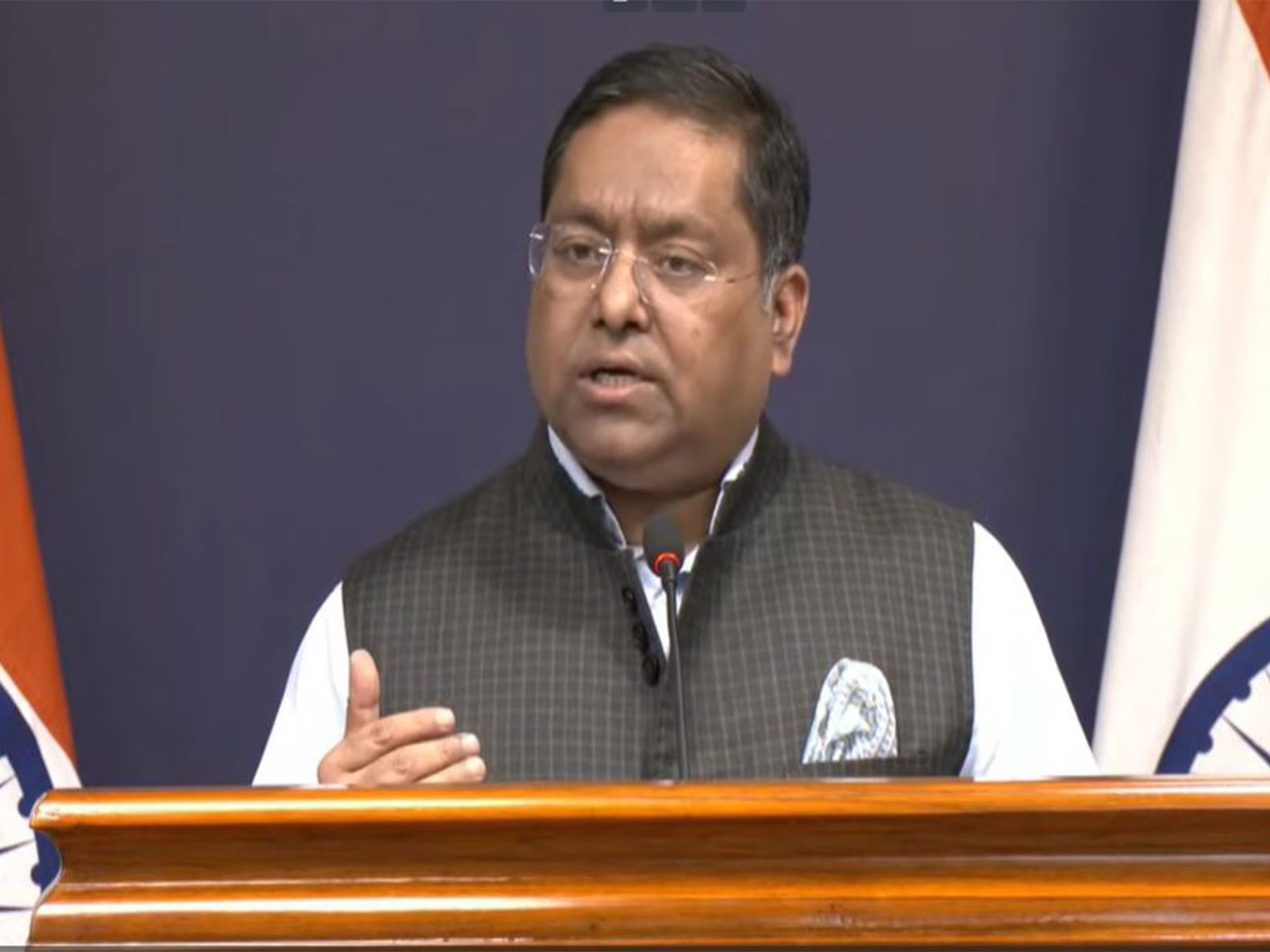 MEA spokesperson Randhir Jaiswal (Photo/ANI) MEA spokesperson Randhir Jaiswal (Photo/ANI)