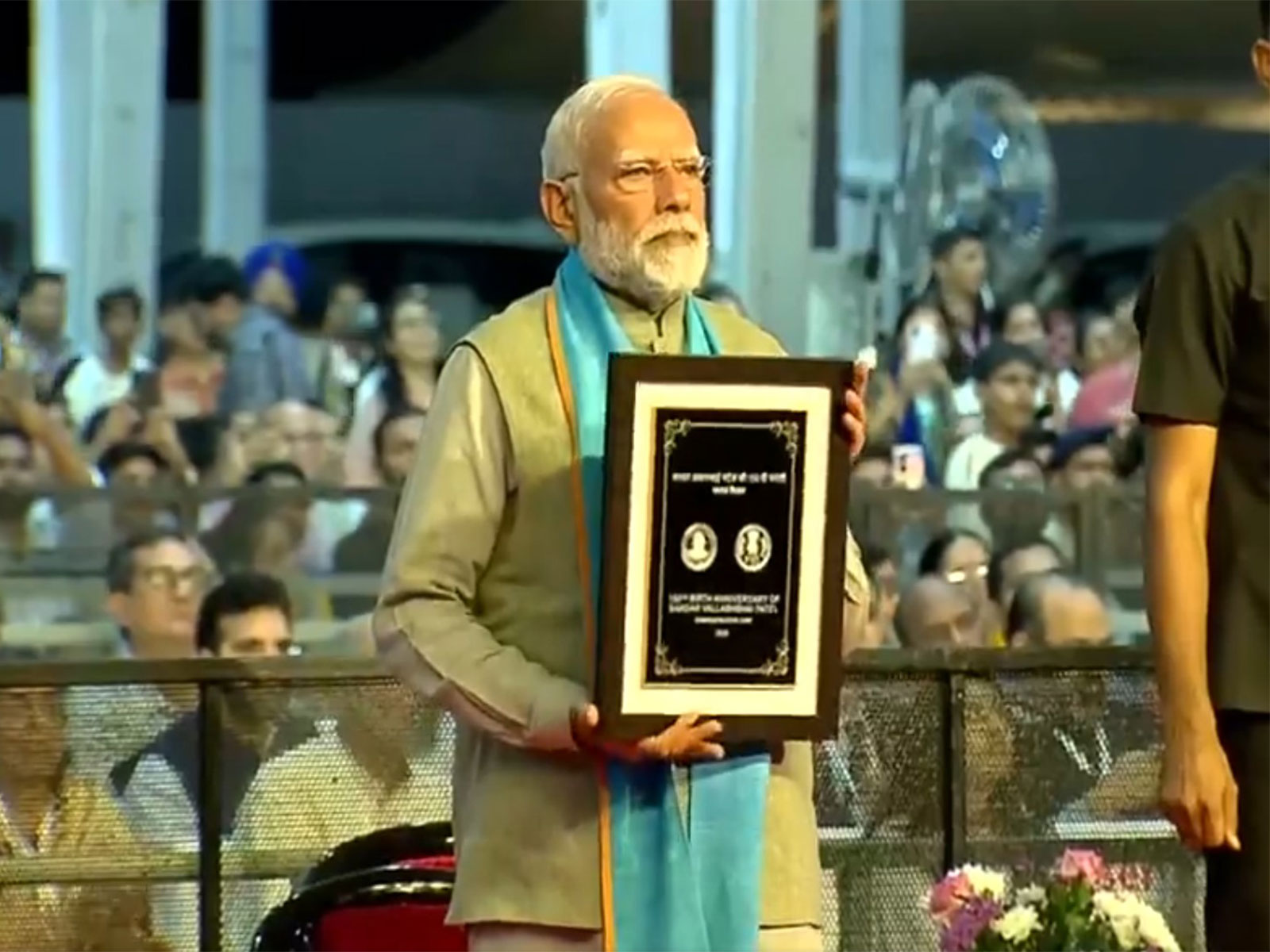 PM Modi launches commemorative coin and stamp marking 150th birth anniversary of Sardar Patel. (Photo/ANI) PM Modi launches commemorative coin and stamp marking 150th birth anniversary of Sardar Patel. (Photo/ANI)