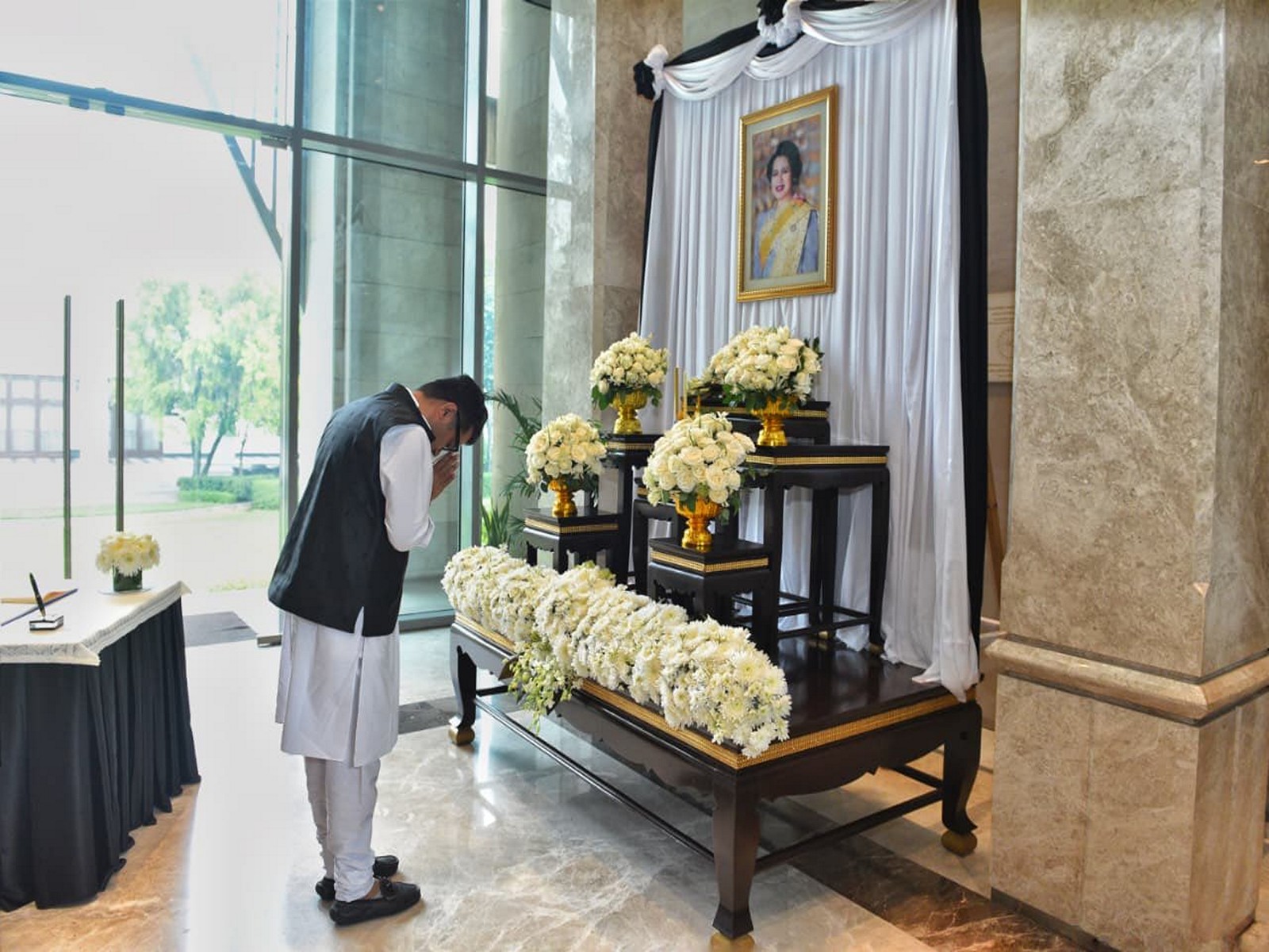 Union Minister of State for External Affairs Pabitra Margherita pays tribute to Queen Sirikit, the Queen Mother of Thailand (Photo/X@PmargheritaBJP) Union Minister of State for External Affairs Pabitra Margherita pays tribute to Queen Sirikit, the Queen Mother of Thailand (Photo/X@PmargheritaBJP)
