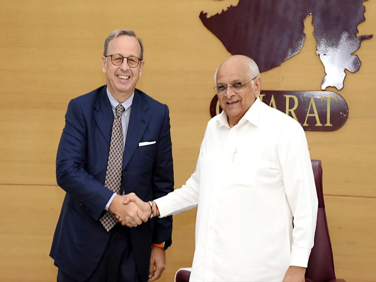 Ambassador of Italy to India, Antonio Bartoli pays a courtesy visit to Gujarat CM (Photo/Gujarat CMO) Ambassador of Italy to India, Antonio Bartoli pays a courtesy visit to Gujarat CM (Photo/Gujarat CMO)