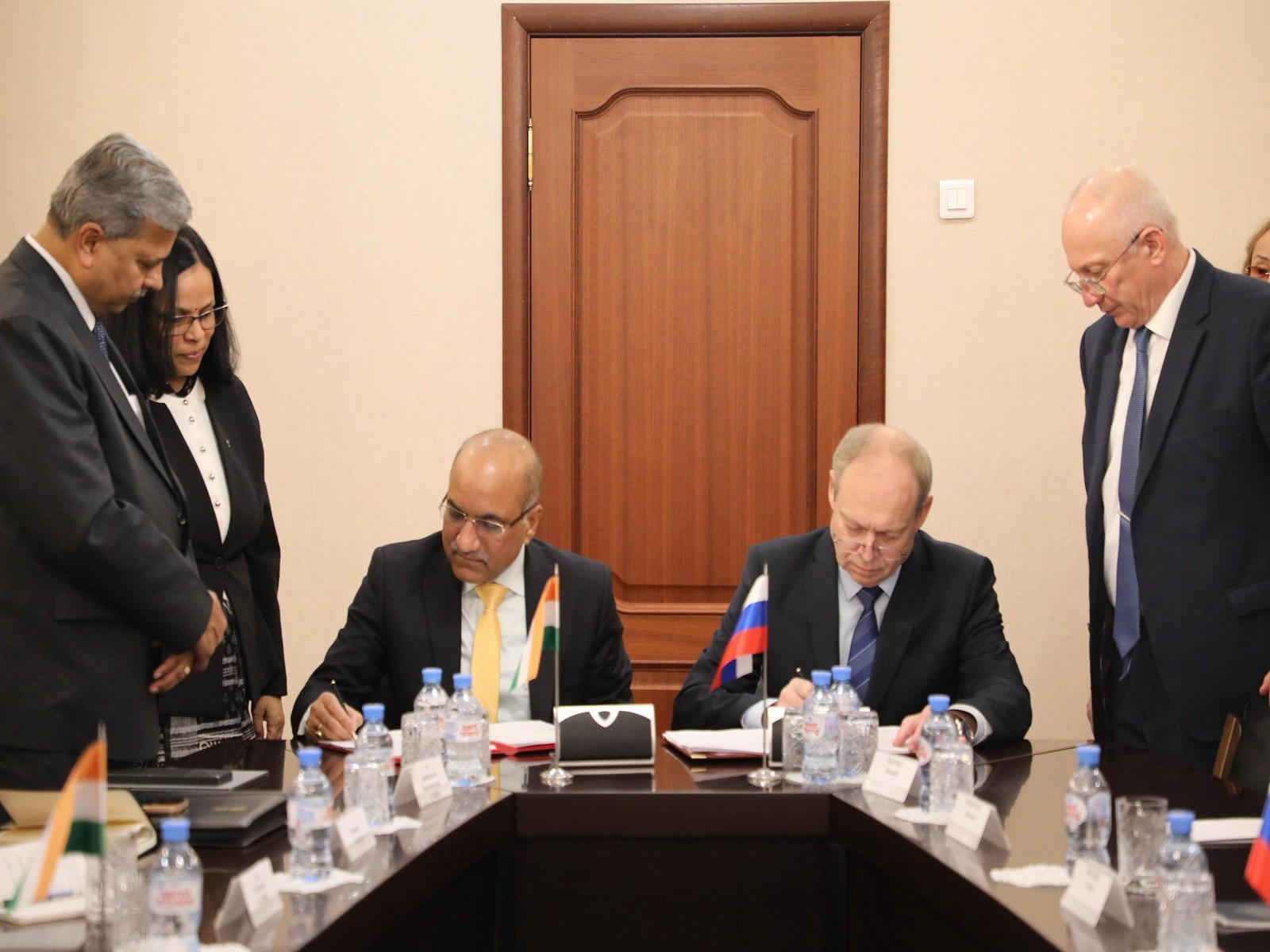 The meeting was co-chaired by Sanjeev Kumar, Secretary Defence Production from India and Andrey A Boytsov, First Deputy Director, FSMTC from Russia (Photo/X@DefProdnIndia) The meeting was co-chaired by Sanjeev Kumar, Secretary Defence Production from India and Andrey A Boytsov, First Deputy Director, FSMTC from Russia (Photo/X@DefProdnIndia)