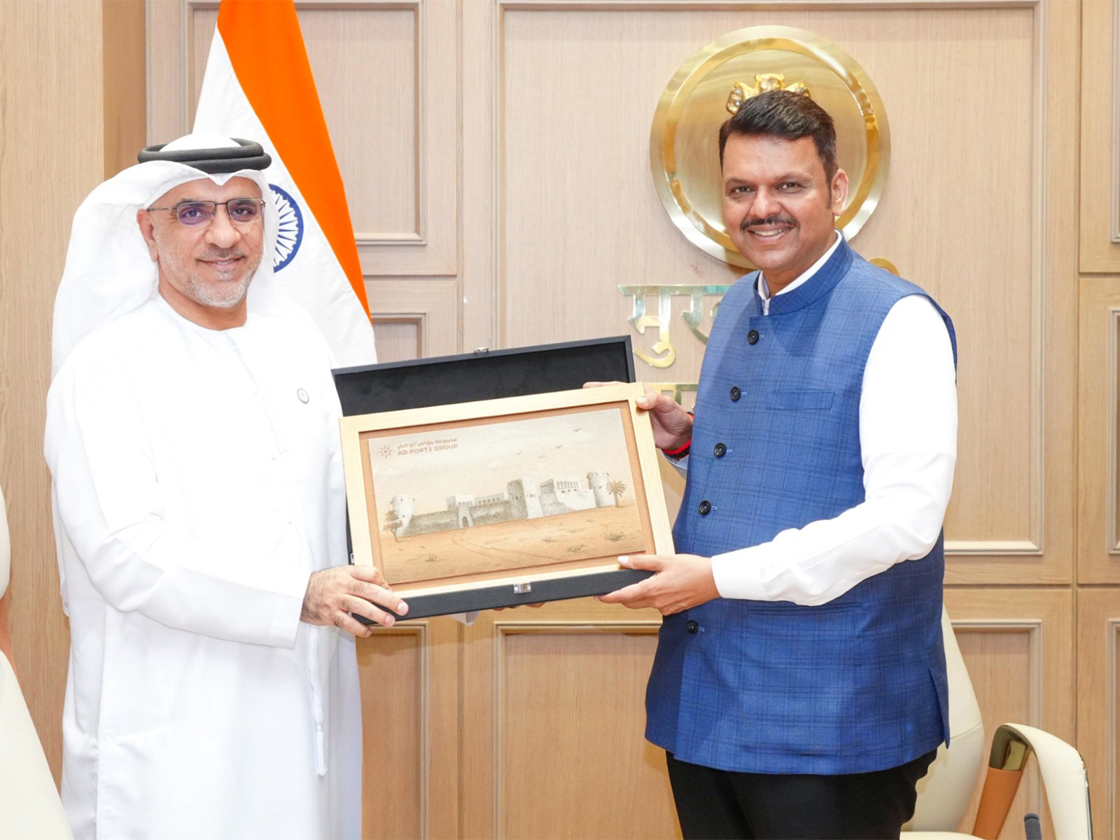 Maharashtra, Abu Dhabi Ports Group ink USD 2 billion MoU to boost maritime growth (Photo:X/@CMOMaharashtra) Maharashtra, Abu Dhabi Ports Group ink USD 2 billion MoU to boost maritime growth (Photo:X/@CMOMaharashtra)