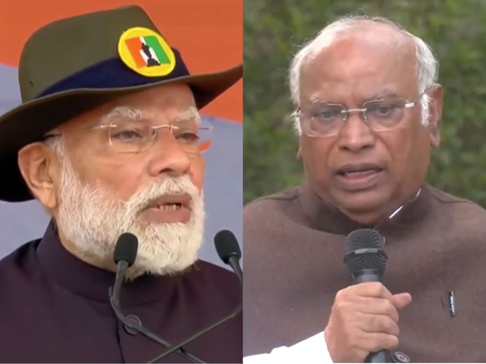 Prime Minister Narendra Modi and Congress president Mallikarjun Kharge (Photo/ANI) Prime Minister Narendra Modi and Congress president Mallikarjun Kharge (Photo/ANI)