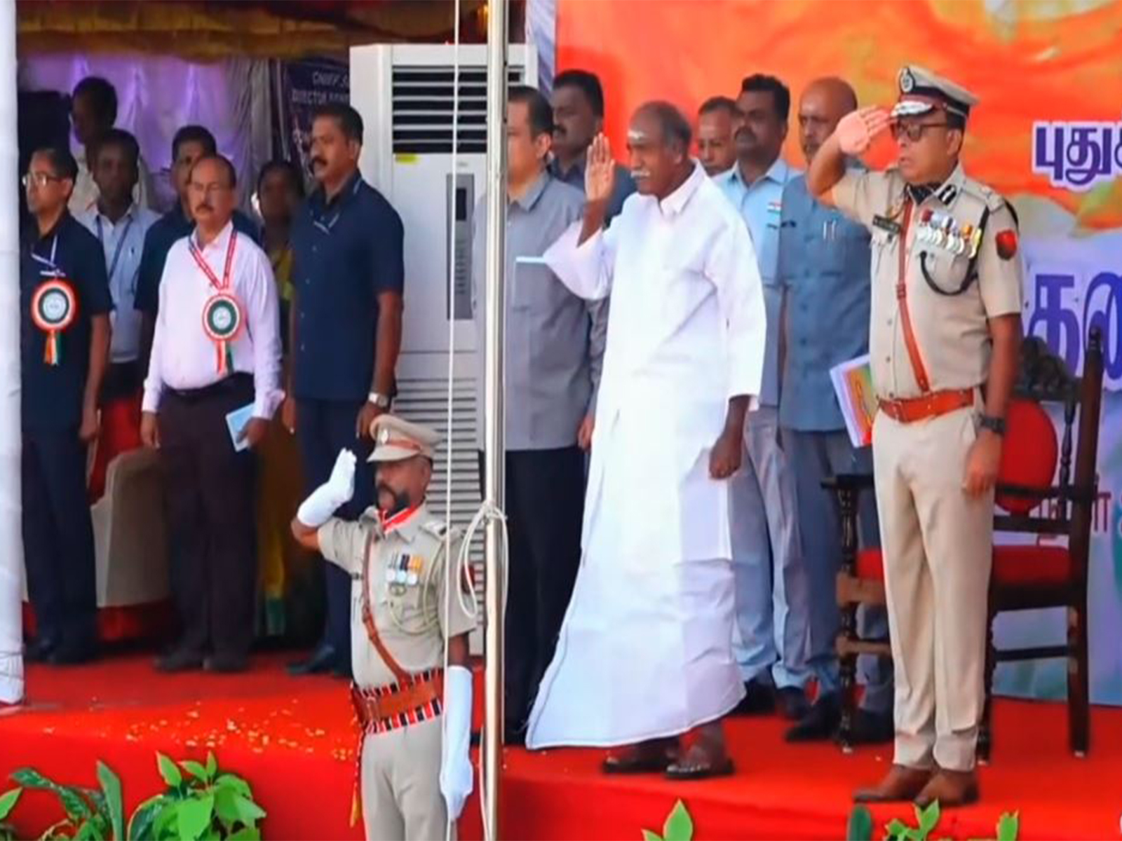 Puducherry Chief Minister N. Rangasamy at the ceremony (File Photo/ANI) Puducherry Chief Minister N. Rangasamy at the ceremony (File Photo/ANI)
