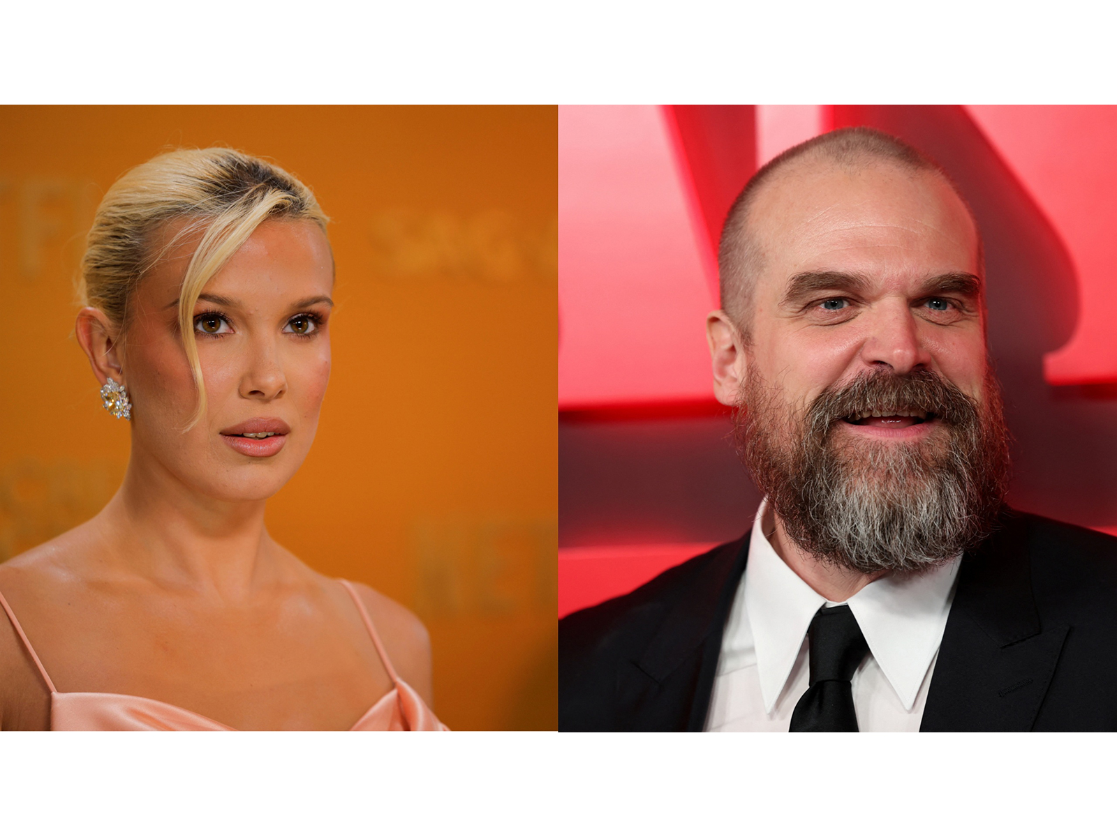 Millie Bobby Brown, David Harbour (File photo: Reuters)