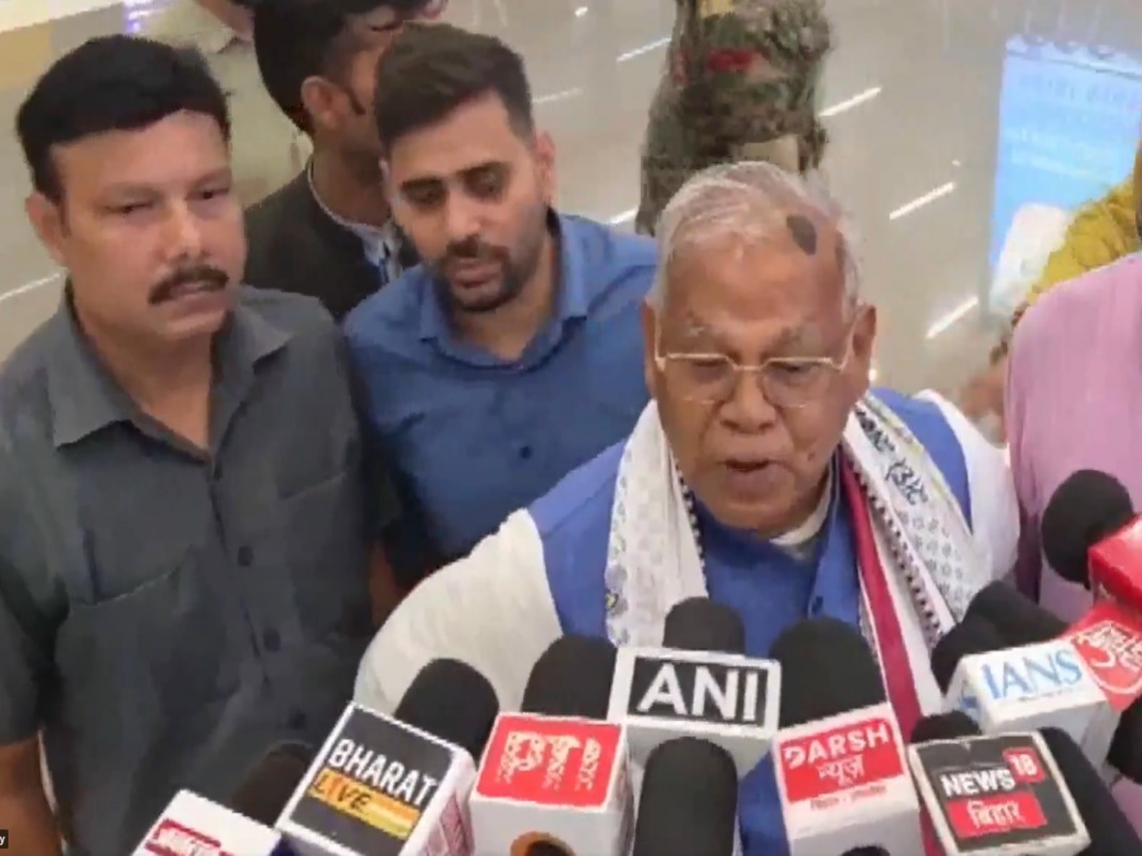 Hindustani Awam Morcha (HAM-S) chief and Union Minister Jitan Ram Manjhi (Photo/ANI)