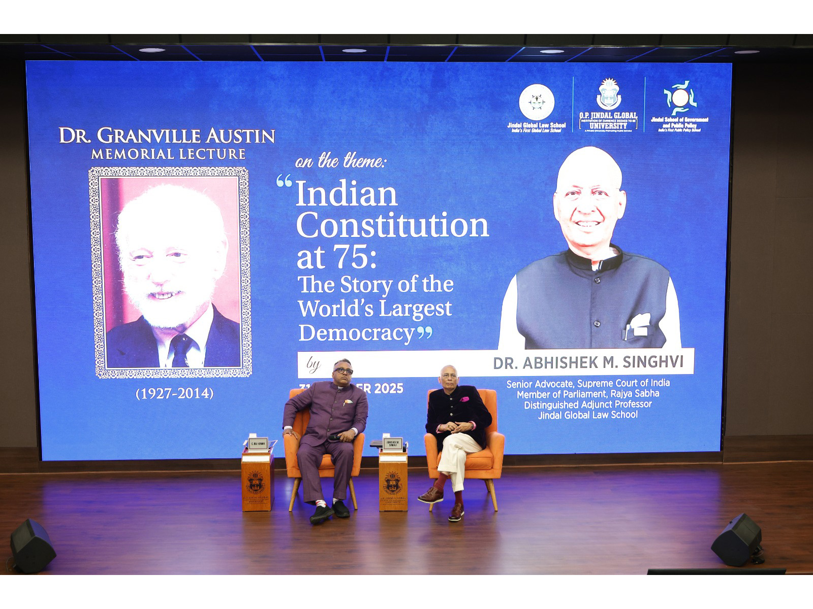 Constitutional Morality Guides Public Life: Abhishek Manu Singhvi at Granville Austin Memorial Lecture At JGU Constitutional Morality Guides Public Life: Abhishek Manu Singhvi at Granville Austin Memorial Lecture At JGU