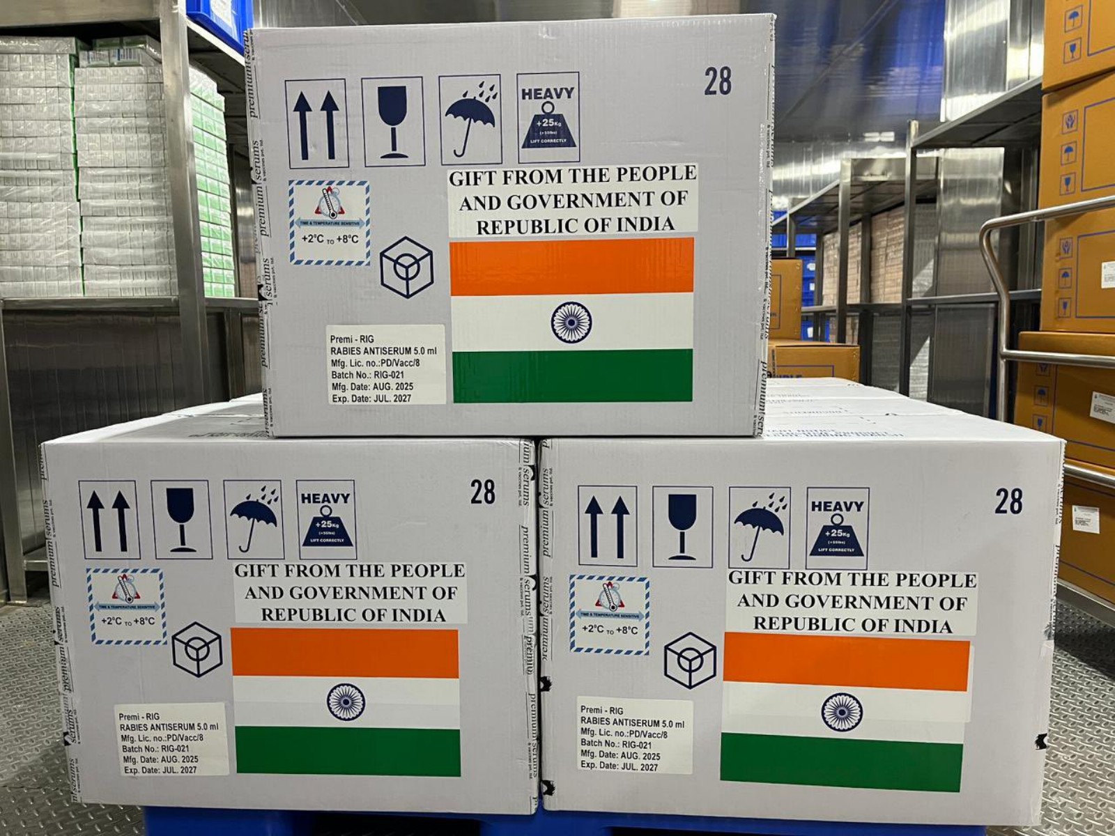 India dispatches consignment of rabies vaccine (Photo:X/@MEAIndia)