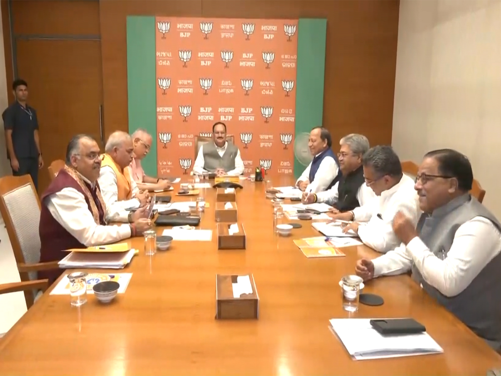 Meeting chaired by BJP National President JP Nadda (Photo/ANI) Meeting chaired by BJP National President JP Nadda (Photo/ANI)