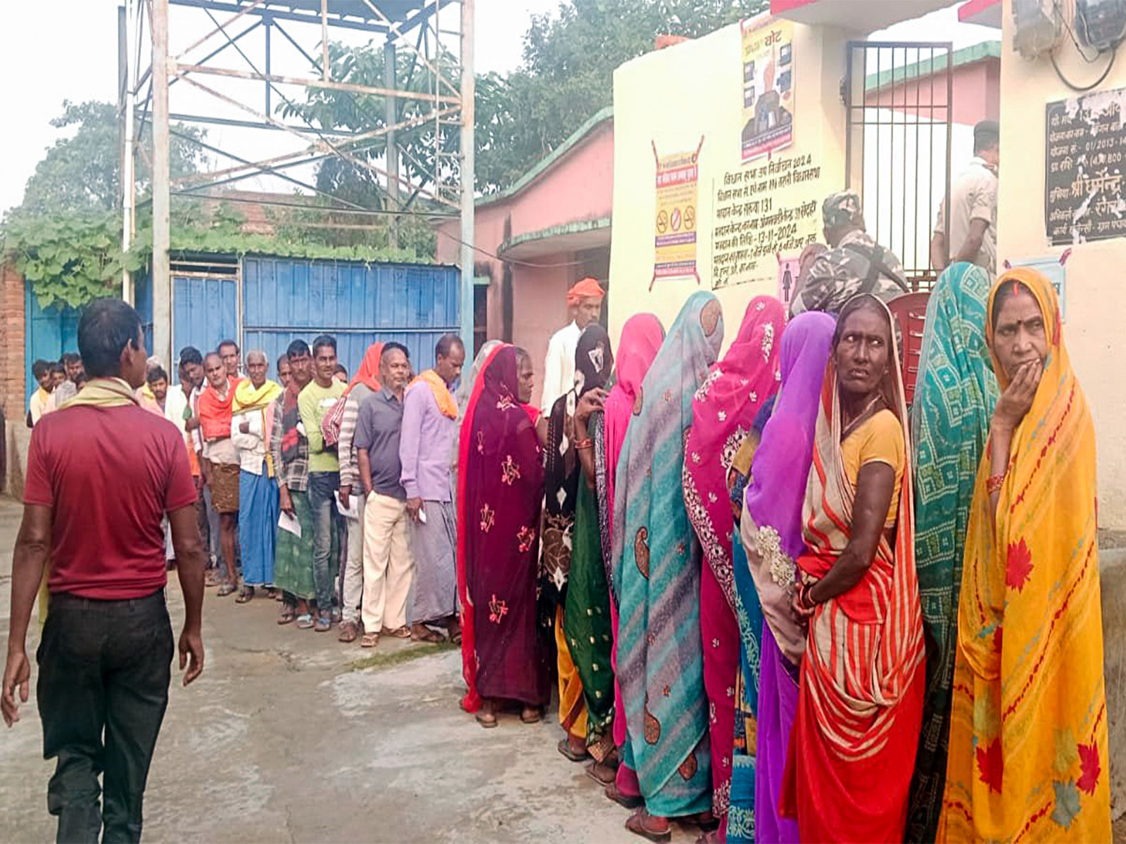 Visual of voting in Bihar (Photo: ANI) Visual of voting in Bihar (Photo: ANI)