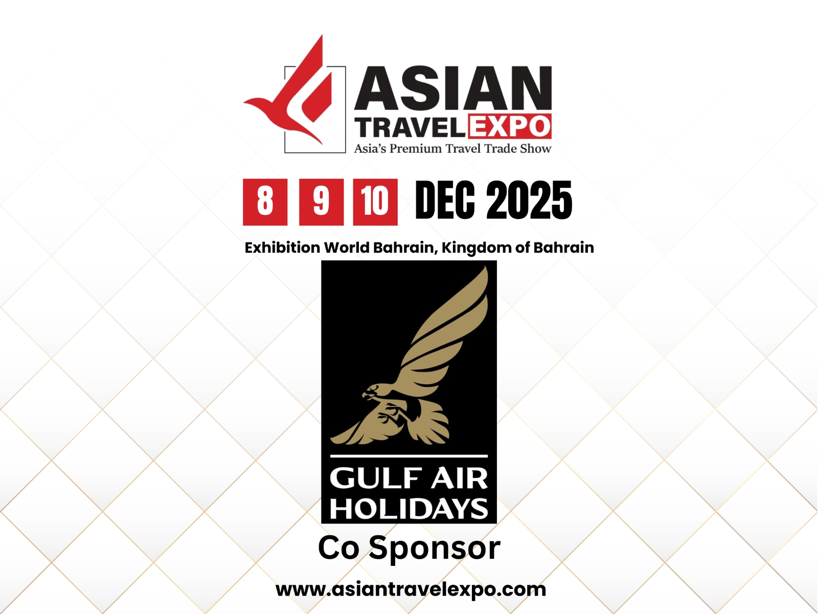 Asian Travel Expo 2025 Welcomes Gulf Air Holidays as Co-Sponsor Asian Travel Expo 2025 Welcomes Gulf Air Holidays as Co-Sponsor