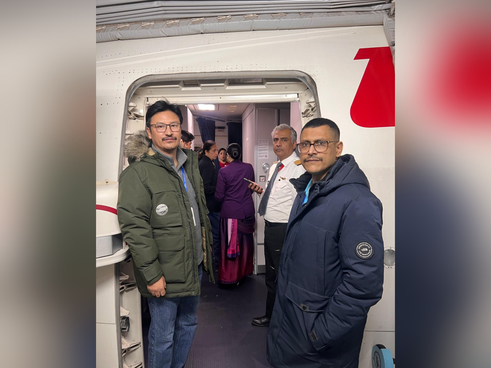 Officials at Ulaanbaatar International Airport after an Air India flight made a precautionary landing in Mongolia. (Image: X/@IndiainMongolia) Officials at Ulaanbaatar International Airport after an Air India flight made a precautionary landing in Mongolia. (Image: X/@IndiainMongolia)