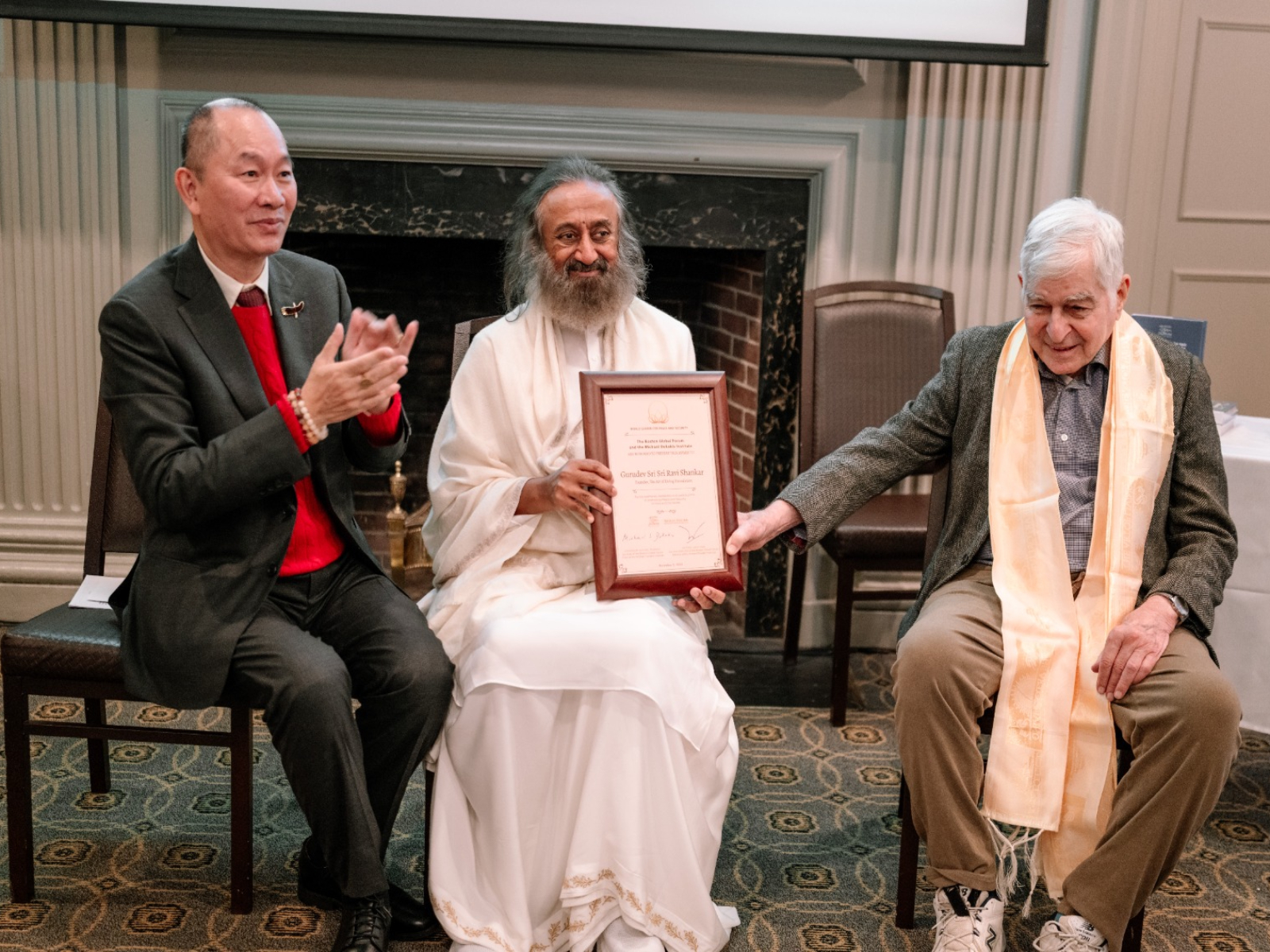Gurudev Sri Sri Ravi Shankar honored with 2025 World Leader for Peace and Security Award by Boston Global Forum (Image source: Art of Living) Gurudev Sri Sri Ravi Shankar honored with 2025 World Leader for Peace and Security Award by Boston Global Forum (Image source: Art of Living)