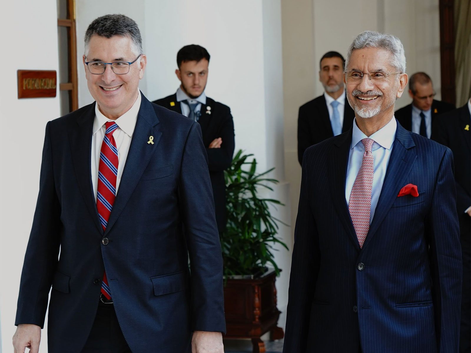 Israeli Foreign Minister Gideon Saar and EAM S Jaishankar (Photo/ X@DrSJaishankar)  Israeli Foreign Minister Gideon Saar and EAM S Jaishankar (Photo/ X@DrSJaishankar)