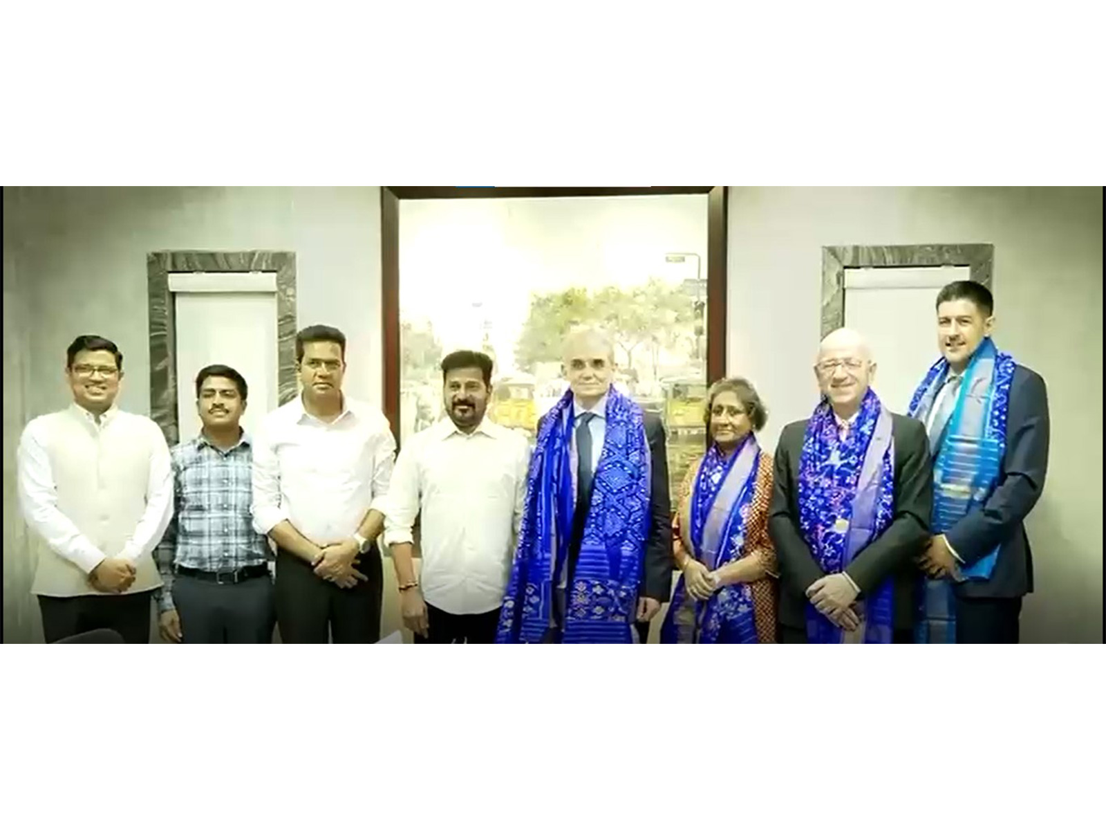 CM Revanth Reddy meets German Consul General Michael Hasper and Deutsche Börse delegation in Hyderabad (Photo/Telangana CMO) 