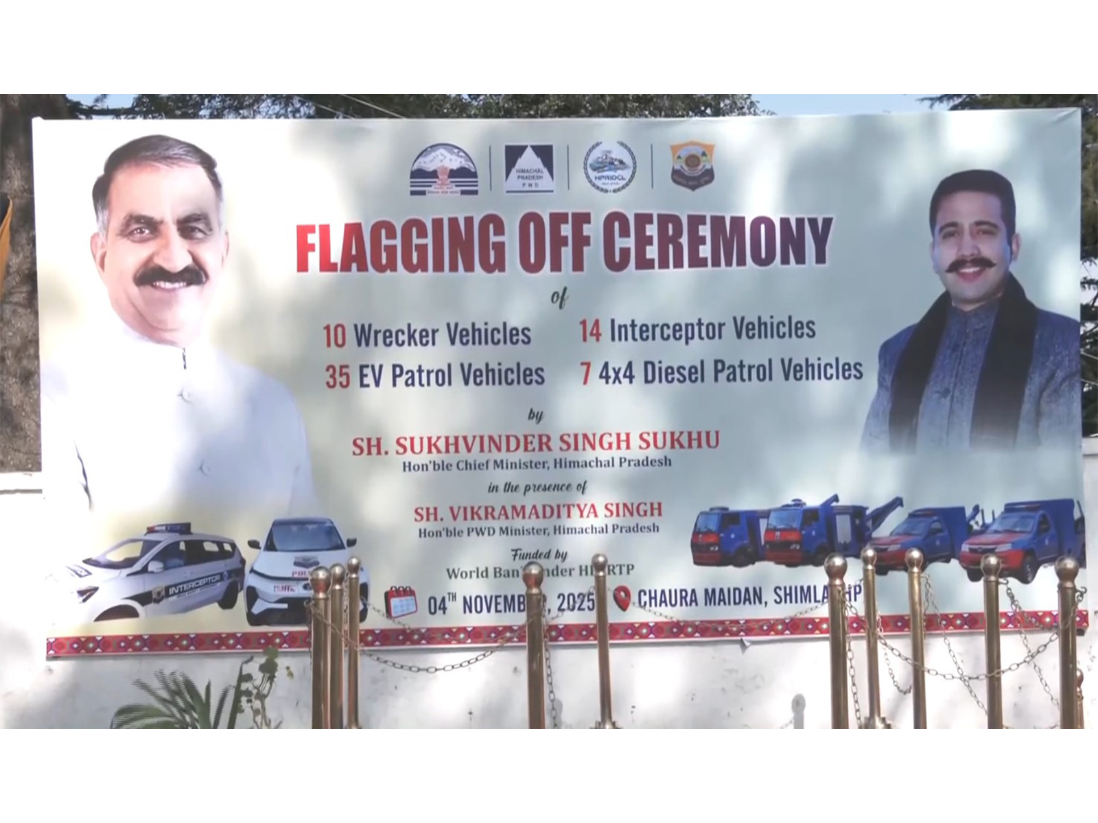 Himachal CM flags off 66 new vehicles for police modernisation under World Bank-funded project (Photo/ANI) Himachal CM flags off 66 new vehicles for police modernisation under World Bank-funded project (Photo/ANI)