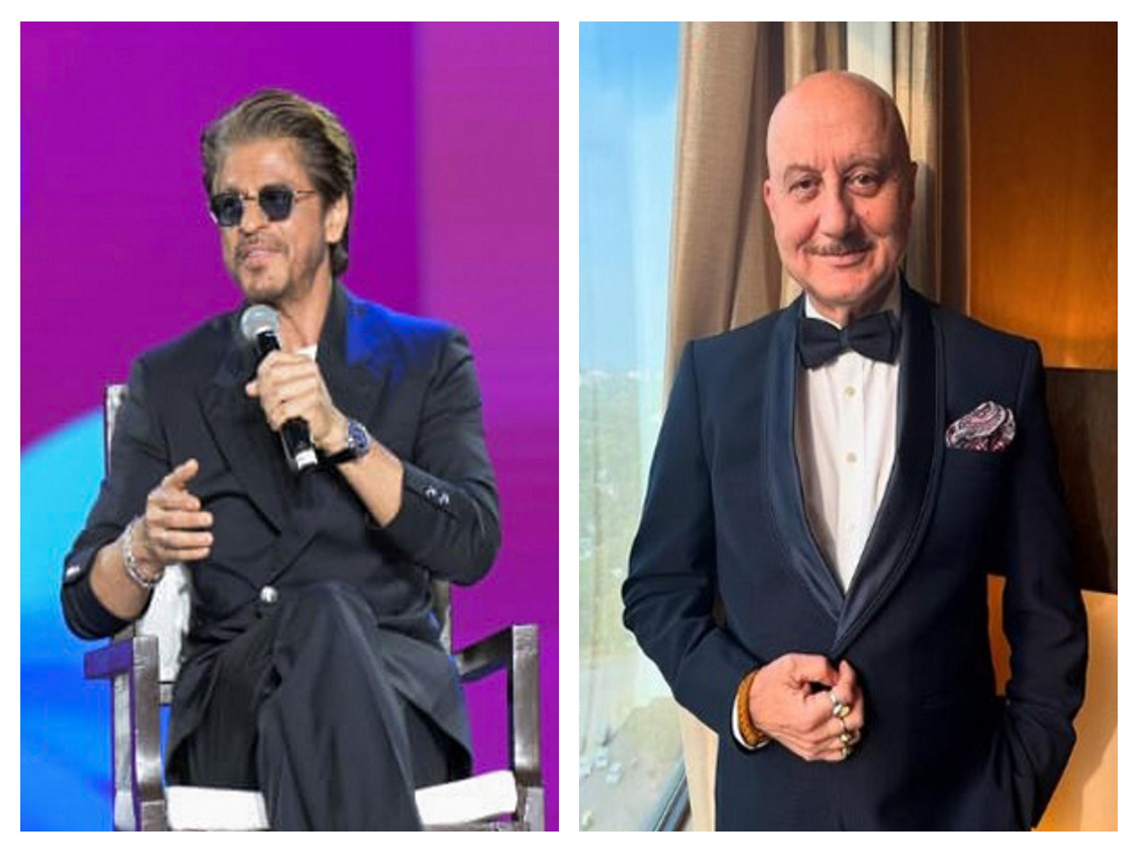 Shah Rukh Khan (File photo: ANI), Anupam Kher (Photo/Instagram@anupampkher) Shah Rukh Khan (File photo: ANI), Anupam Kher (Photo/Instagram@anupampkher)