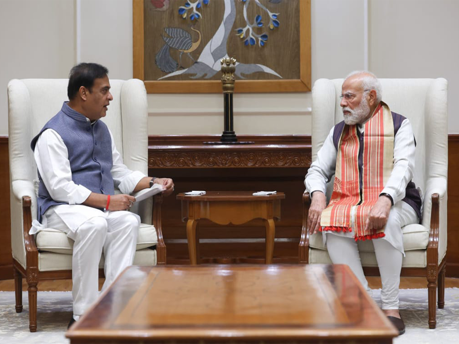 Assam CM Himanta Sarma meets Prime Minister Narendra Modi in Delhi. (Photo/@himantabiswa) Assam CM Himanta Sarma meets Prime Minister Narendra Modi in Delhi. (Photo/@himantabiswa)