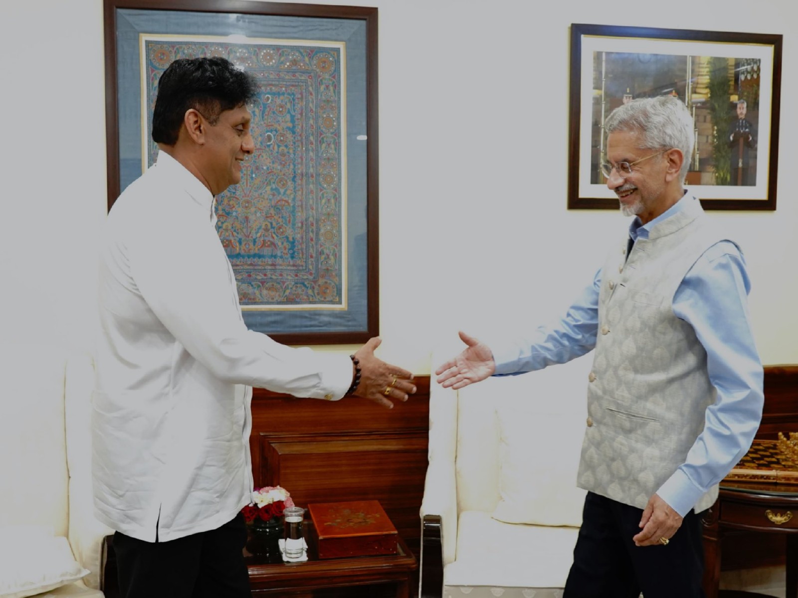 EAM S. Jaishankar meets Sri Lankan Opposition Leader Sajith Premadasa in New Delhi (Photo:X/@DrSJaishankar) EAM S. Jaishankar meets Sri Lankan Opposition Leader Sajith Premadasa in New Delhi (Photo:X/@DrSJaishankar)