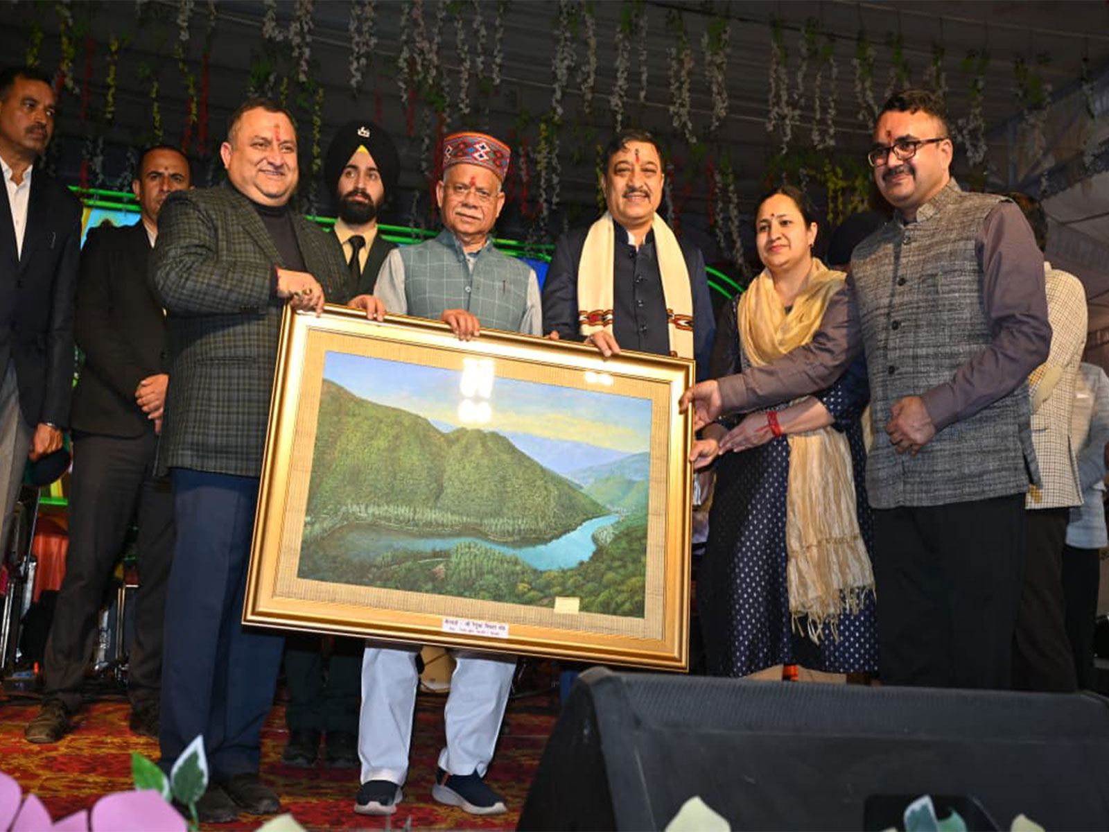 Initiative of daily aarti at Renuka Ji Lake is commendable: Himachal Governor Shiv Pratap Shukla (Photo/ANI)