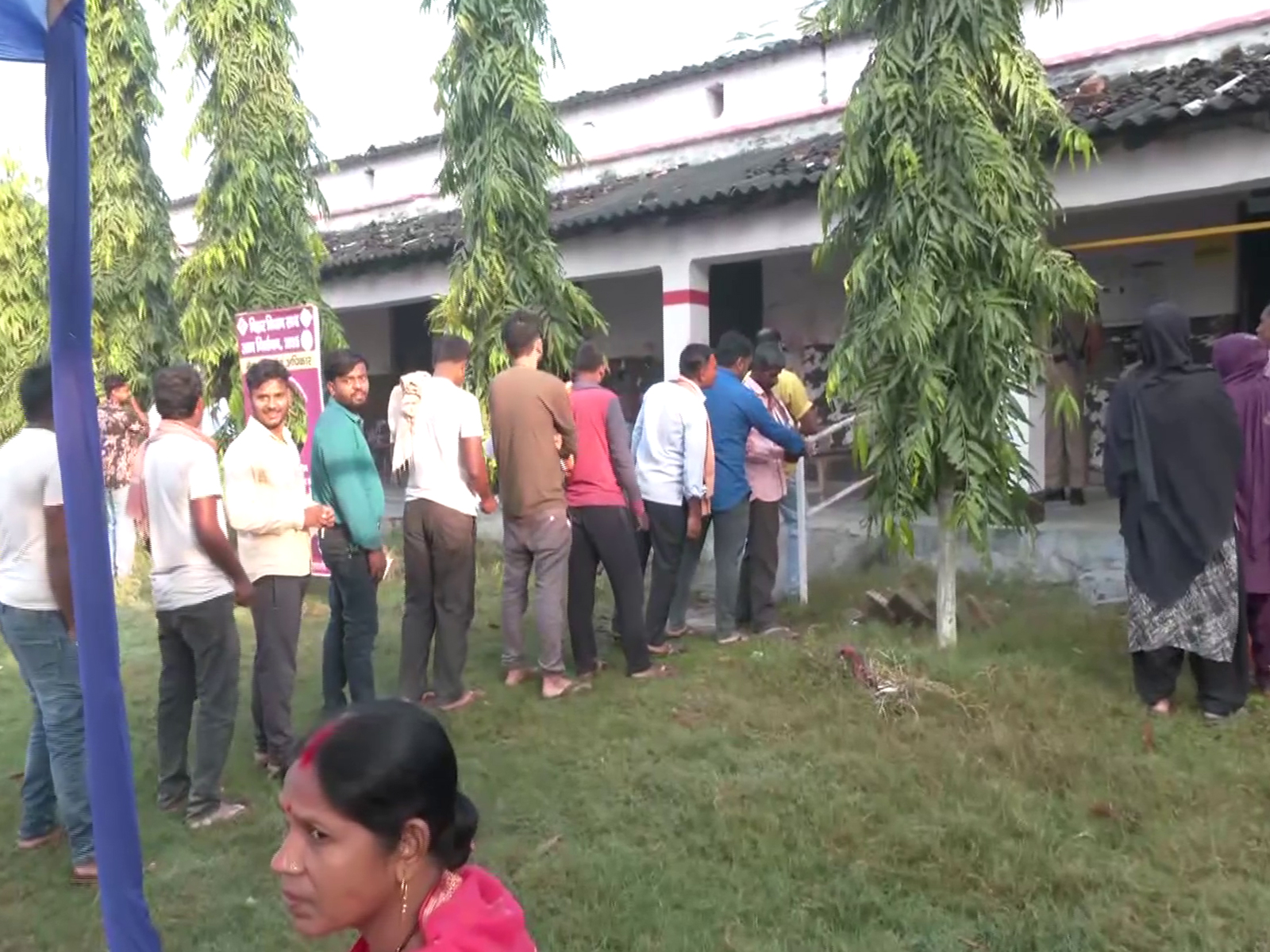 Visual from a polling booth in Mahua (Photo: ANI) Visual from a polling booth in Mahua (Photo: ANI)