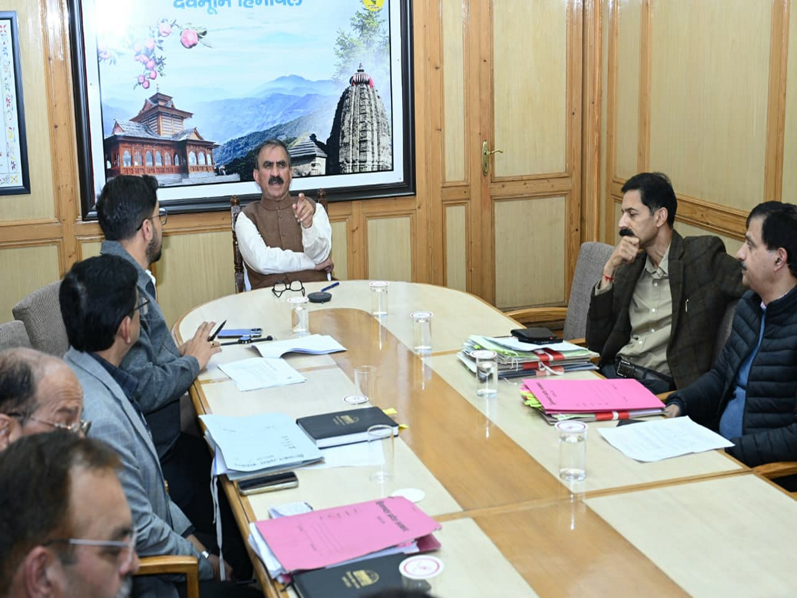 CM Sukhu reviews tourism projects and airport expansion plans in Shimla (Photo/Himachal CMO) CM Sukhu reviews tourism projects and airport expansion plans in Shimla (Photo/Himachal CMO)