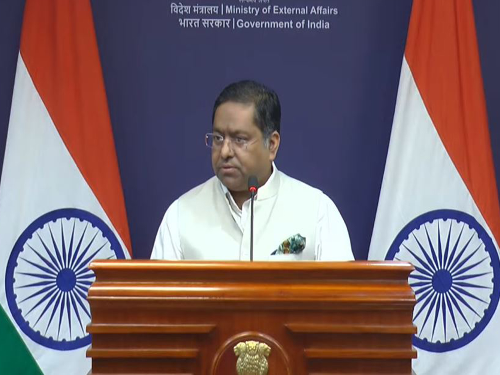 Official Spokesperson of the Ministry of External Affairs Randhir Jaiswal (Photo/MEAYoutube) Official Spokesperson of the Ministry of External Affairs Randhir Jaiswal (Photo/MEAYoutube)