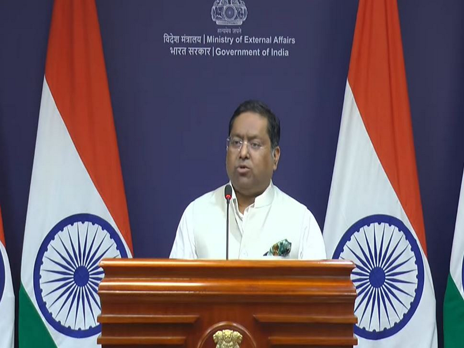 Official Spokesperson of the Ministry of External Affairs Randhir Jaiswal (Photo/MEAYoutube) Official Spokesperson of the Ministry of External Affairs Randhir Jaiswal (Photo/MEAYoutube)