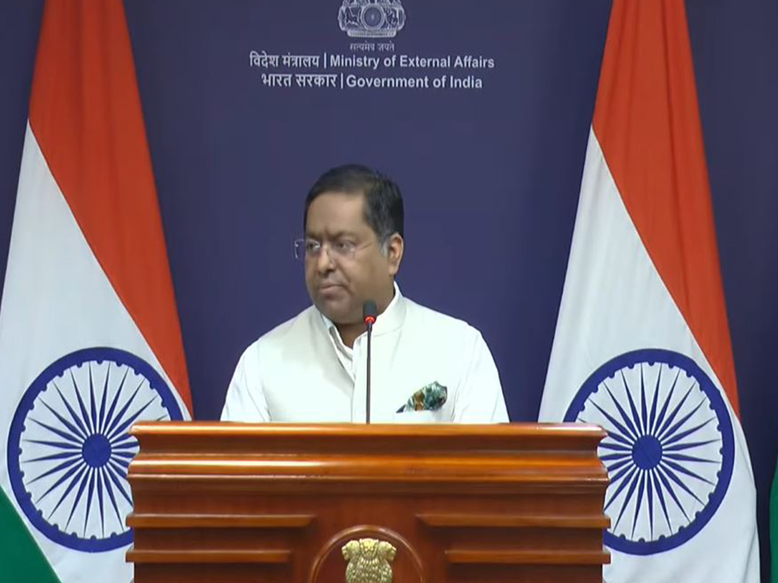 Official Spokesperson of the Ministry of External Affairs Randhir Jaiswal (Photo/MEAYoutube) Official Spokesperson of the Ministry of External Affairs Randhir Jaiswal (Photo/MEAYoutube)