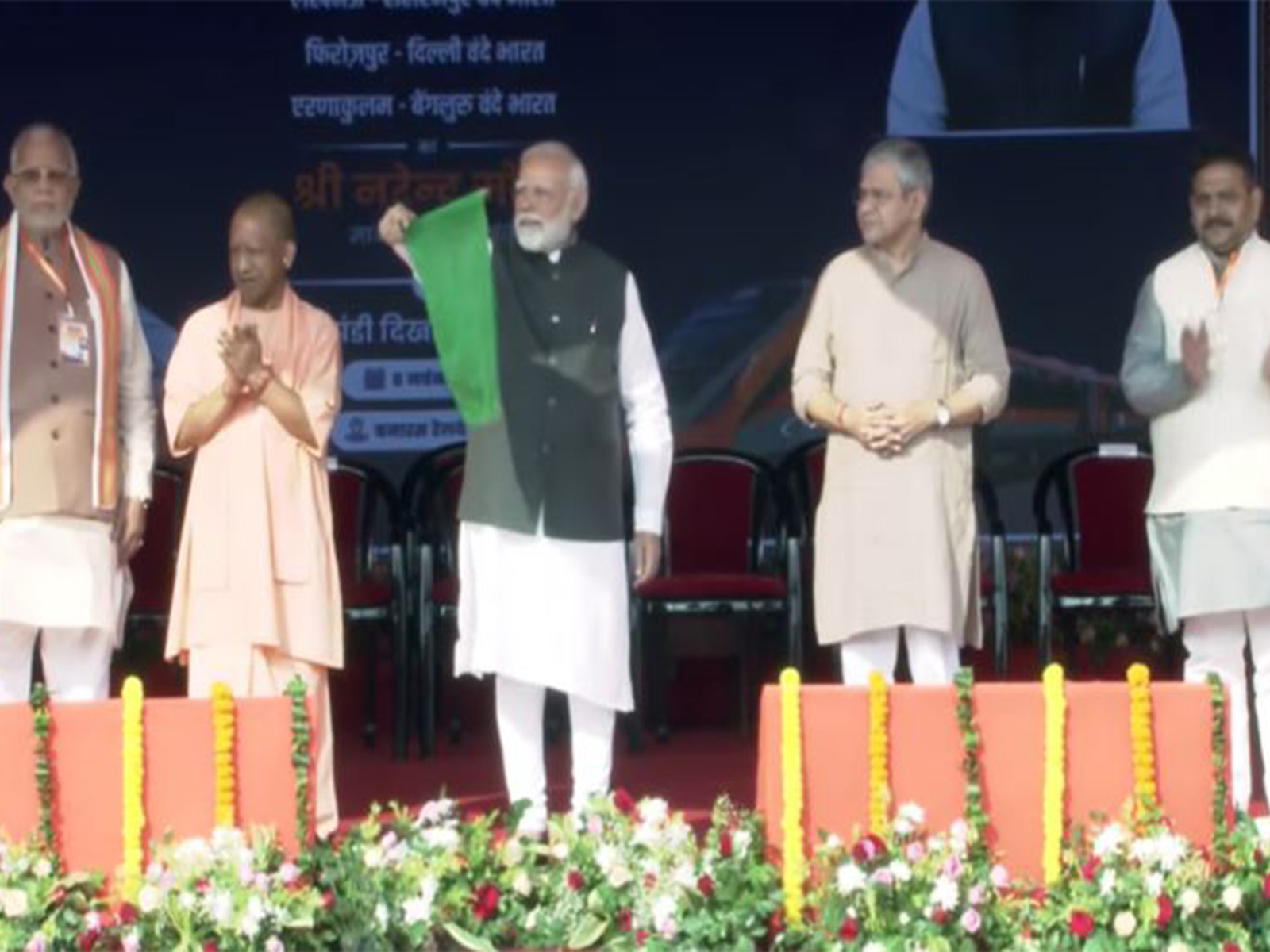 Prime Minister Narendra Modi flags off 4 new Vande Bharat Express (Photo: Narendra Modi Youtube) Prime Minister Narendra Modi flags off 4 new Vande Bharat Express (Photo: Narendra Modi Youtube)