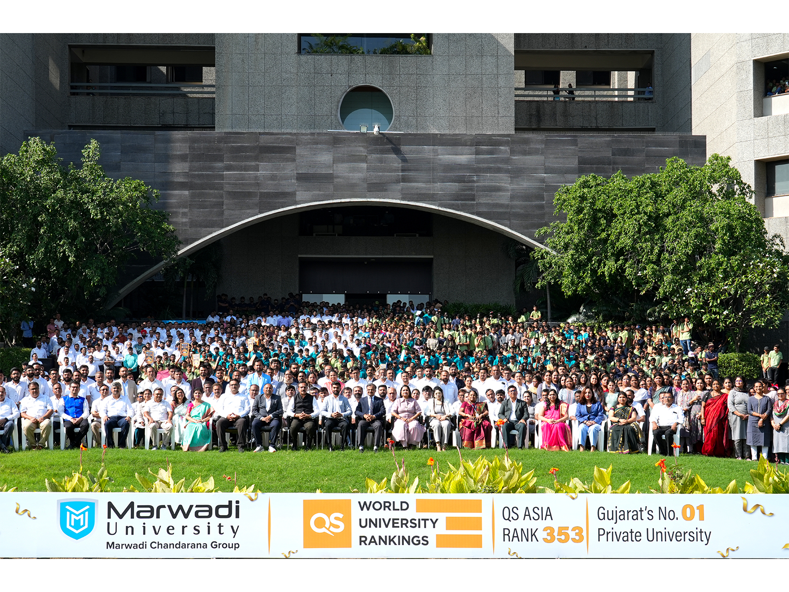 Marwadi University, with its students and staff, celebrates a historic QS Asia debut at Rank 353 — Gujarat’s No. 1 Private University Marwadi University, with its students and staff, celebrates a historic QS Asia debut at Rank 353 — Gujarat’s No. 1 Private University