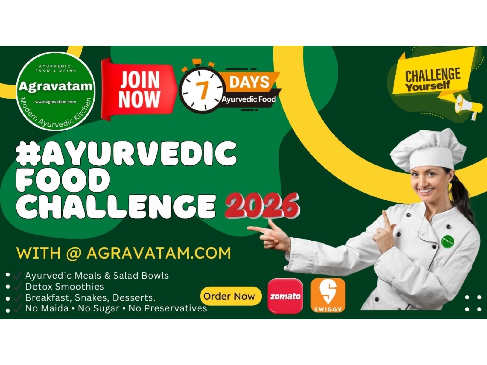 Agravatam Modern Ayurvedic Cloud Kitchen Invites Ahmedabad to Welcome 2026 with the Ayurvedic Food Challenge