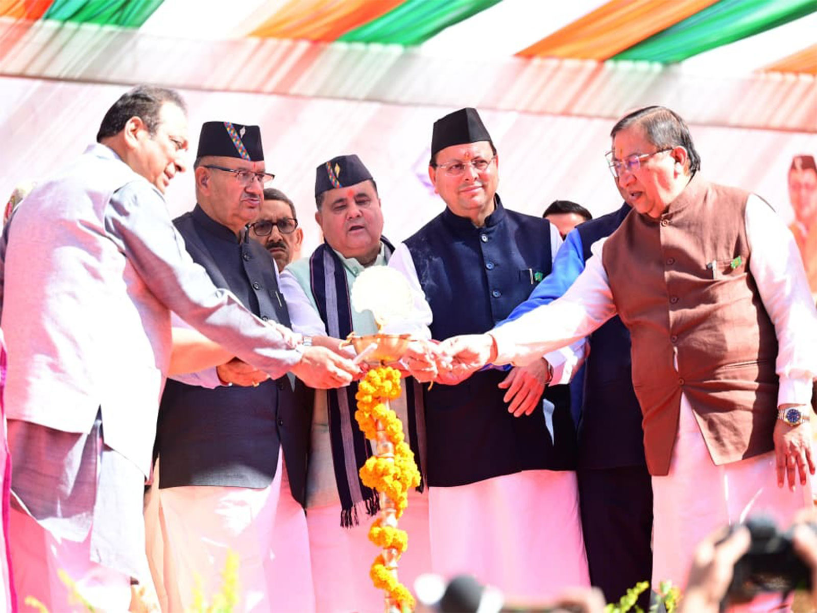 Uttarakhand CM Pushkar Singh Dhami during the event (Photo/ANI) Uttarakhand CM Pushkar Singh Dhami during the event (Photo/ANI)