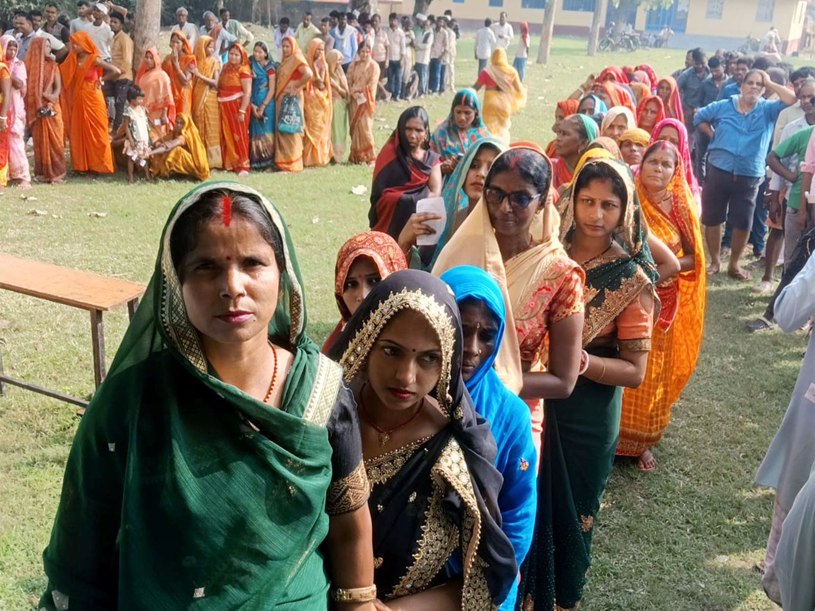 Women stand in a queue to cast their vote during the first phase of the Bihar assembly elections, (File Photo/ANI) Women stand in a queue to cast their vote during the first phase of the Bihar assembly elections, (File Photo/ANI)