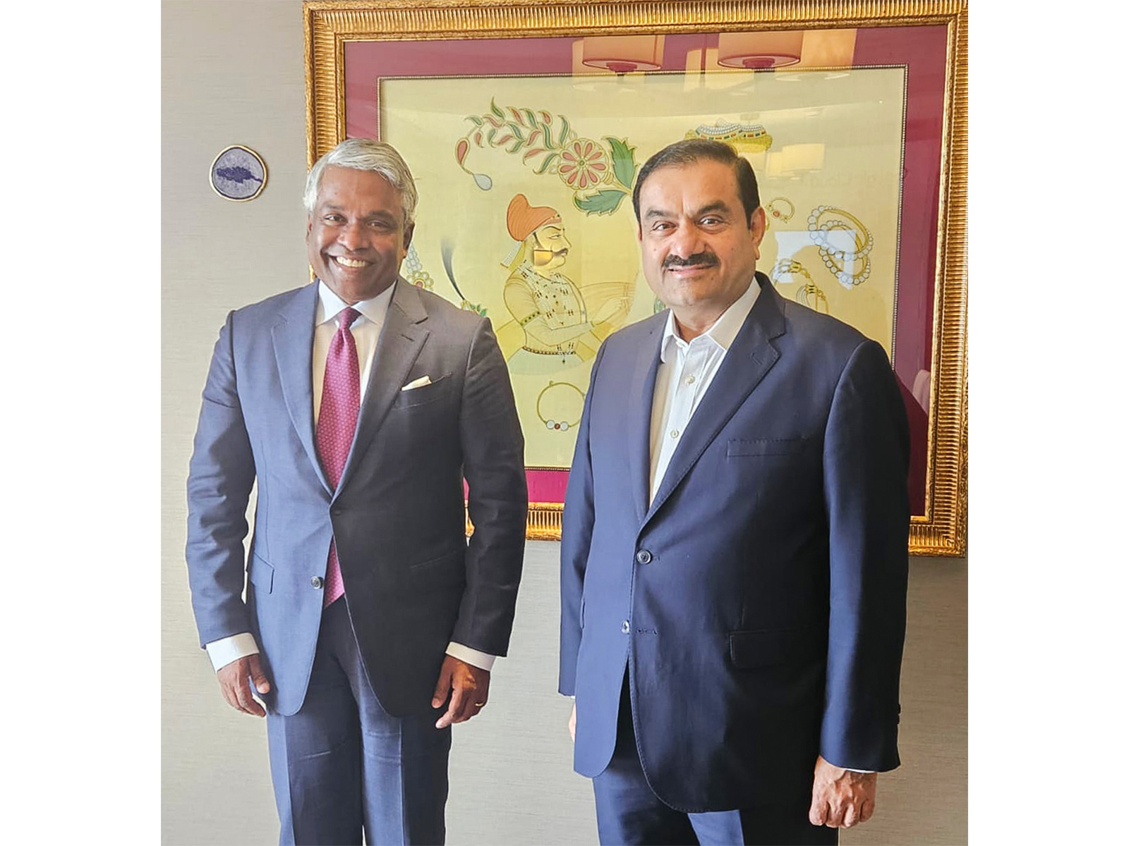 Adani Group Chairman Gautam Adani with Google Cloud CEO Thomas Kurian (Photo/ANI) Adani Group Chairman Gautam Adani with Google Cloud CEO Thomas Kurian (Photo/ANI)