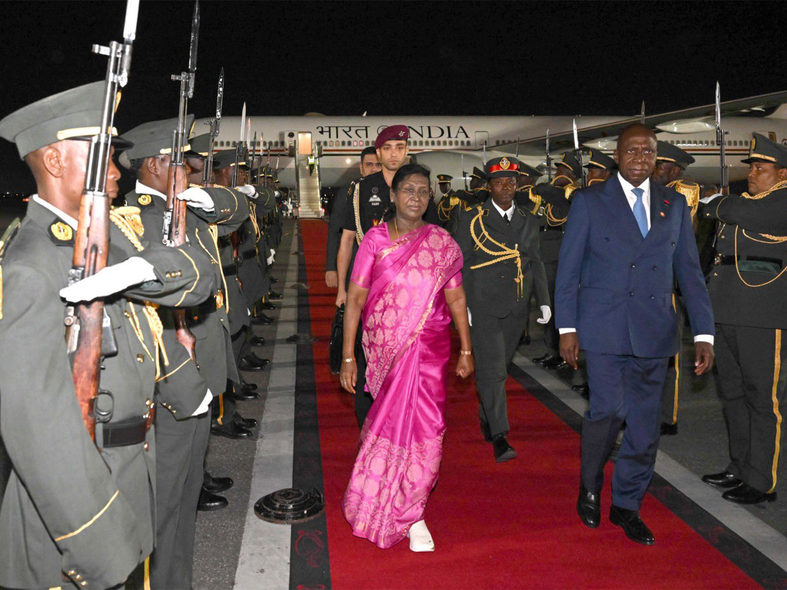 President Murmu lands in Luanda to boost India-Angola ties (Photo/X@MEAIndia) President Murmu lands in Luanda to boost India-Angola ties (Photo/X@MEAIndia)
