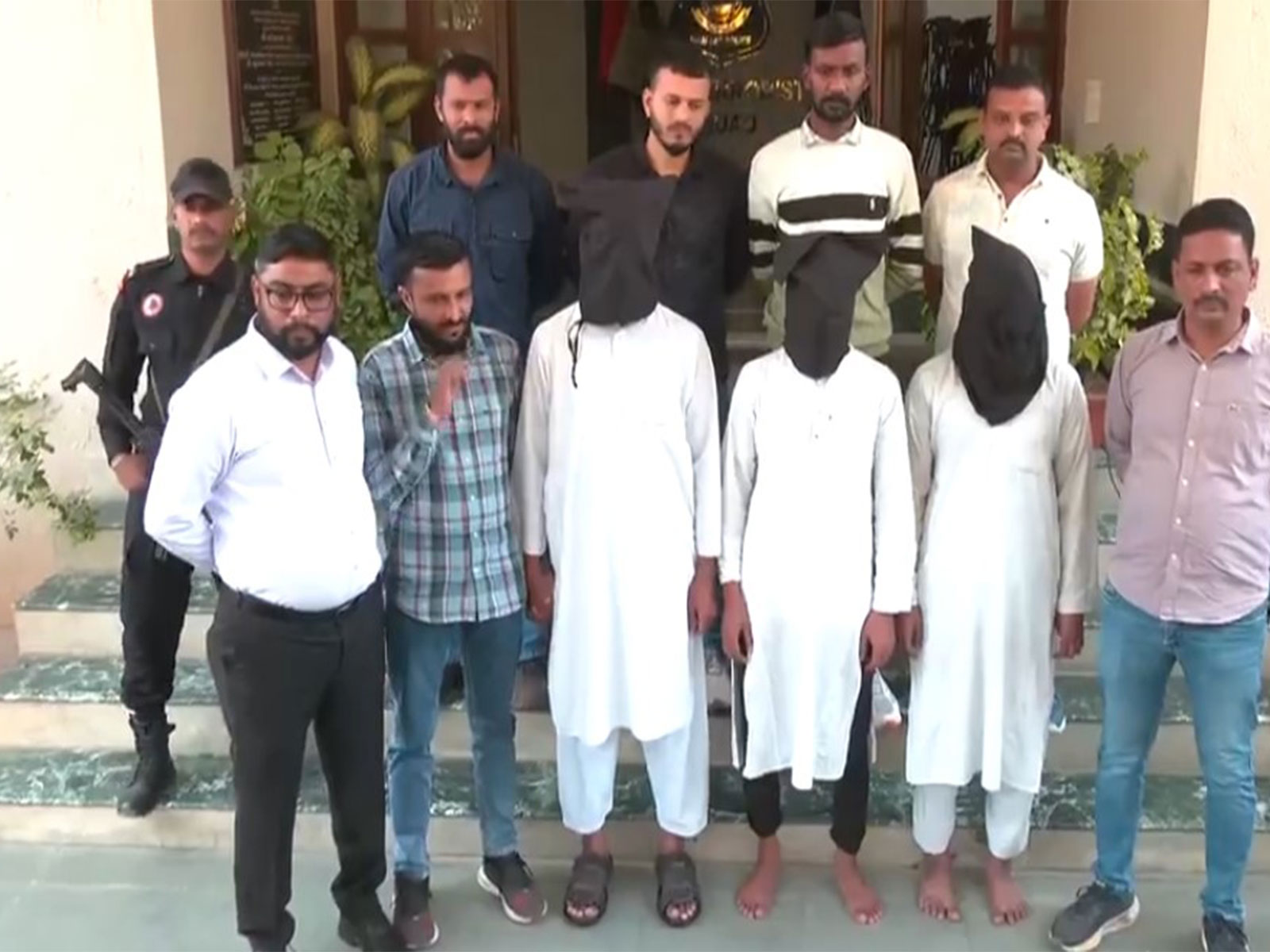 Gujarat ATS arrests three suspects in relation to terror attack conspiracy (Photo: ANI) Gujarat ATS arrests three suspects in relation to terror attack conspiracy (Photo: ANI)