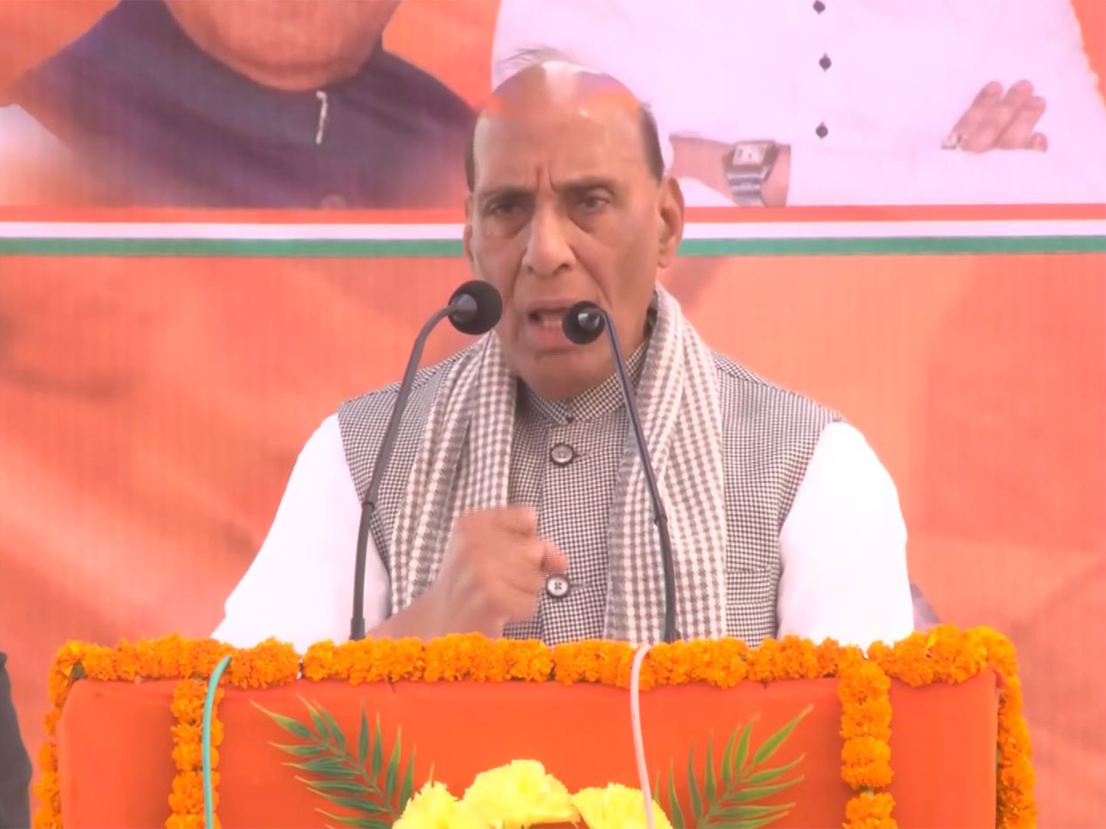 Rajnath Singh addressing a rally in Bihar's Gaya (Photo/ANI) Rajnath Singh addressing a rally in Bihar's Gaya (Photo/ANI)