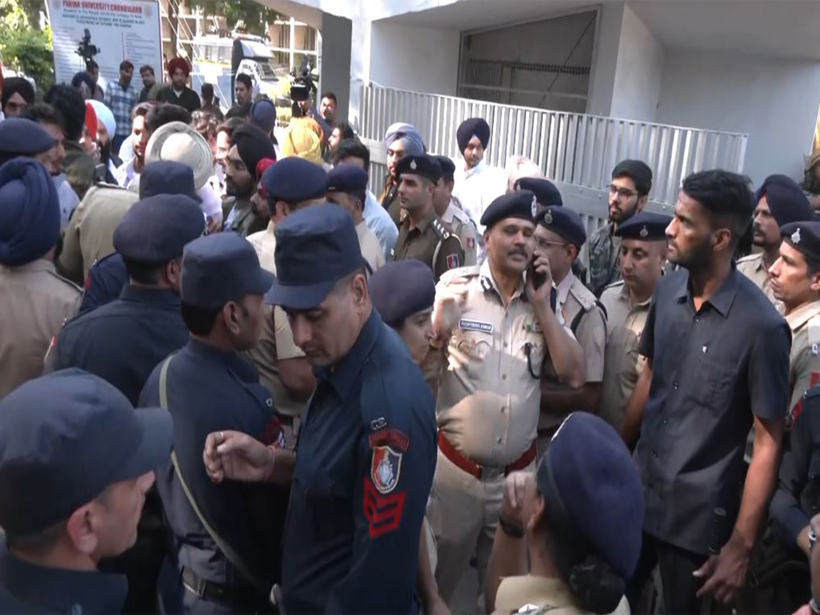 Visuals from Panjab University (Photo/ANI)